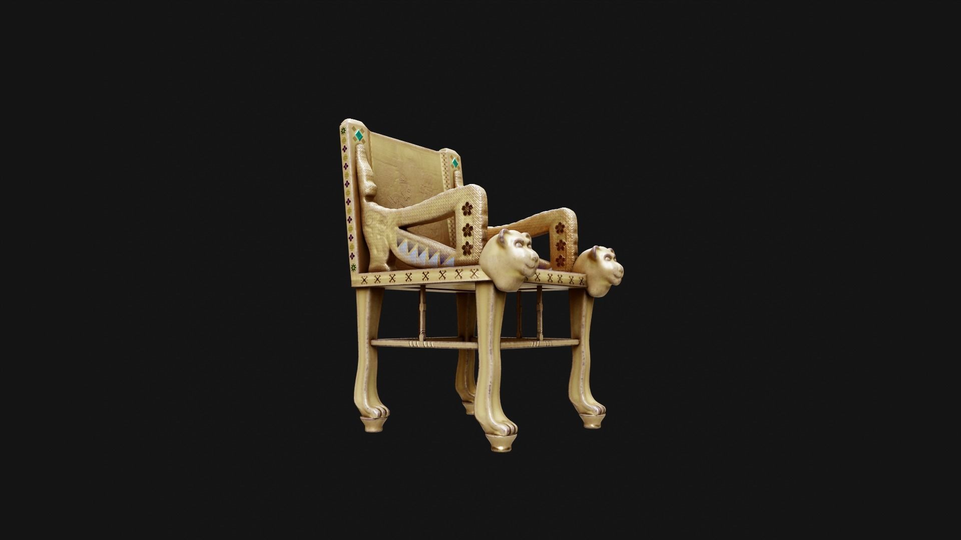 The Throne of Tutankhamun 3D model_3