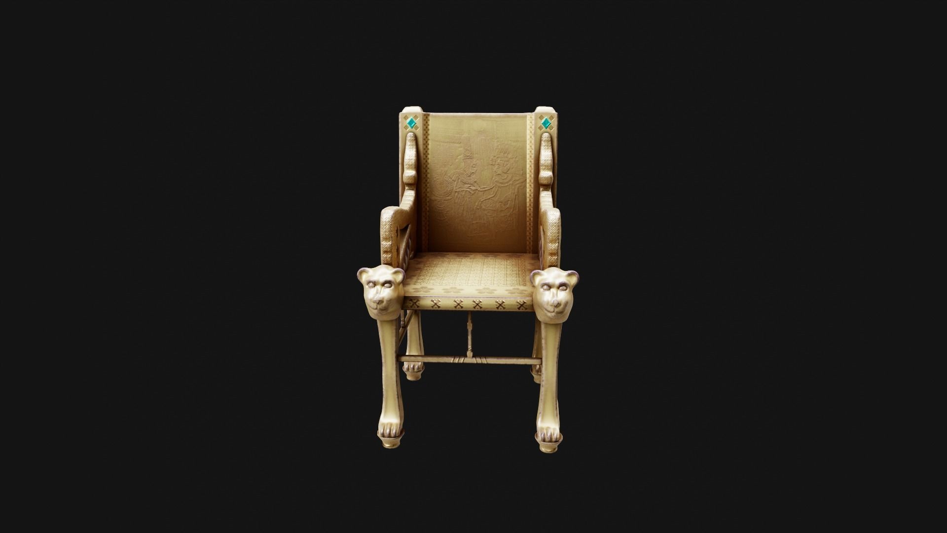 The Throne of Tutankhamun 3D model_2