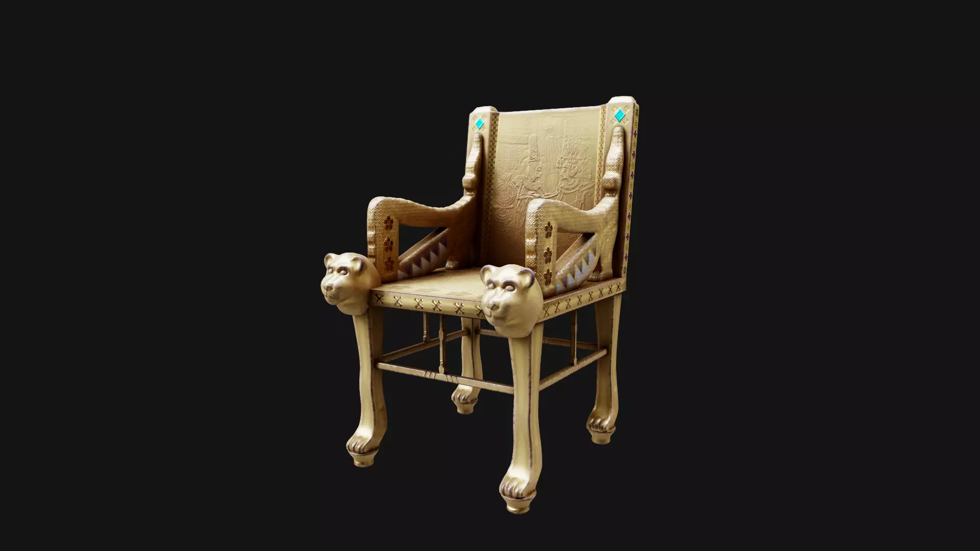The Throne of Tutankhamun 3D model_0