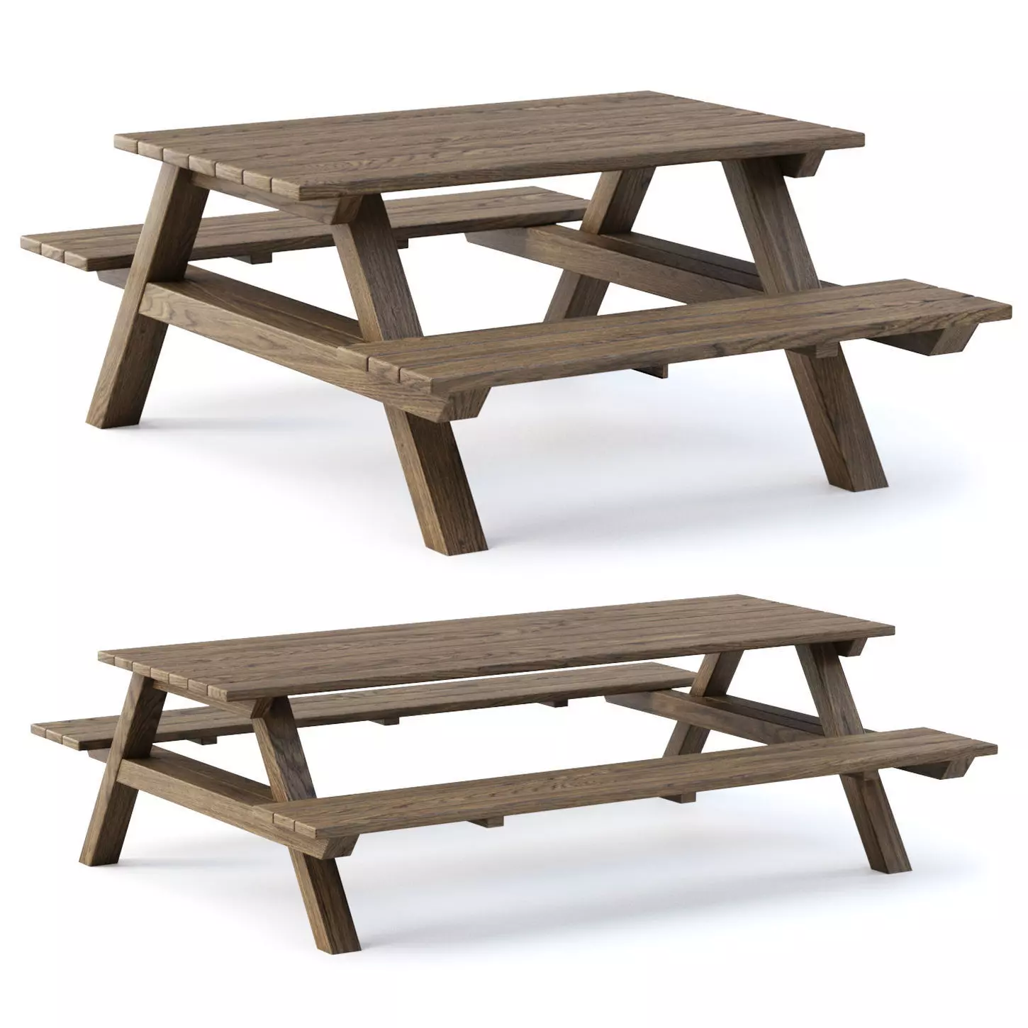 Nia Wooden Garden Tables by Bpoint Design  Low-poly 3D model_0