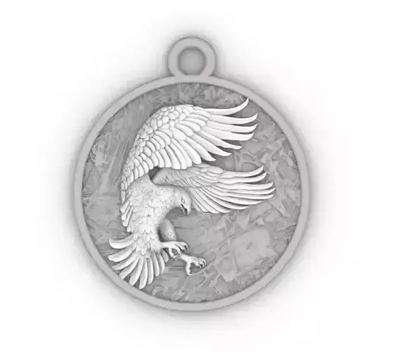 Flying Eagle Silver Pendant
