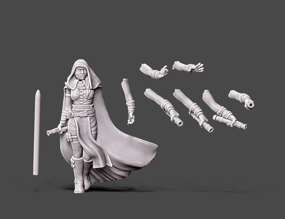 Dark adept - 35mm scale 3D print model_7