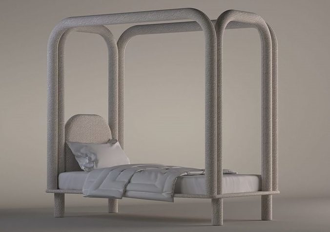 Roundish Single bed Roundish free 3D model | CGTrader