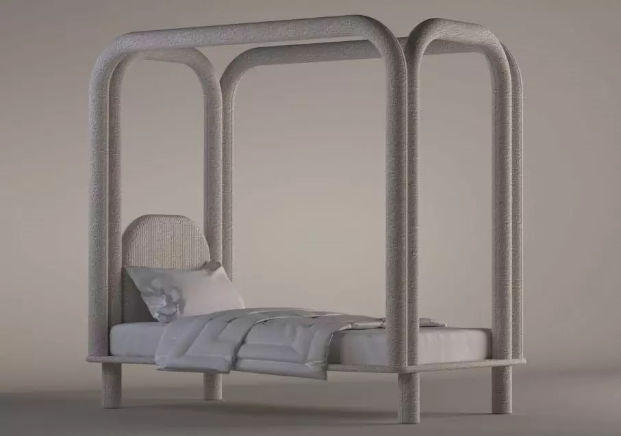 Single bed Roundish Free 3D model