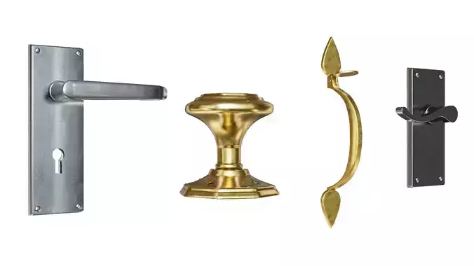 Door Handle 3D Model Set