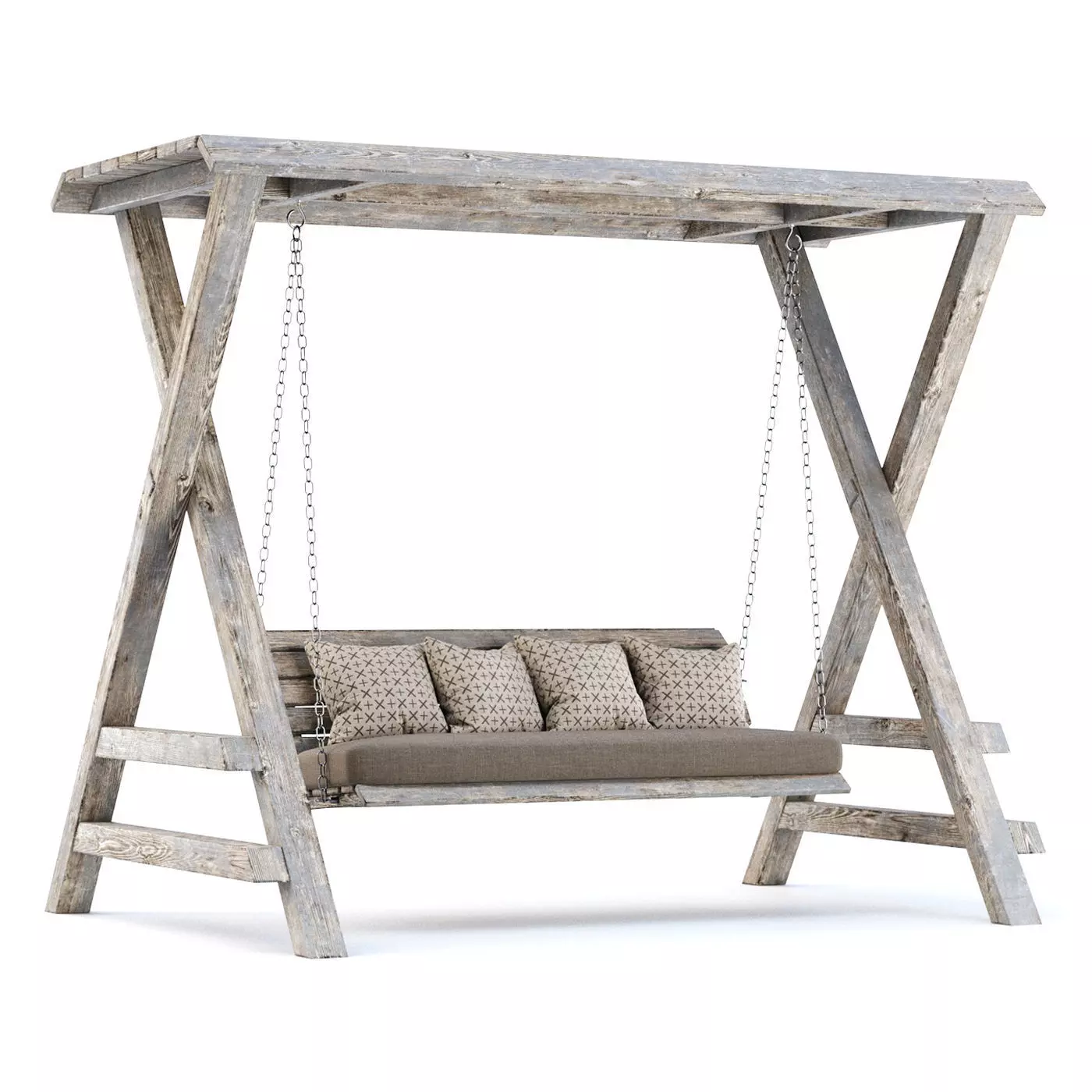 Eric Wooden Double-Seater Garden swing by Bpoint Design  3D model_0