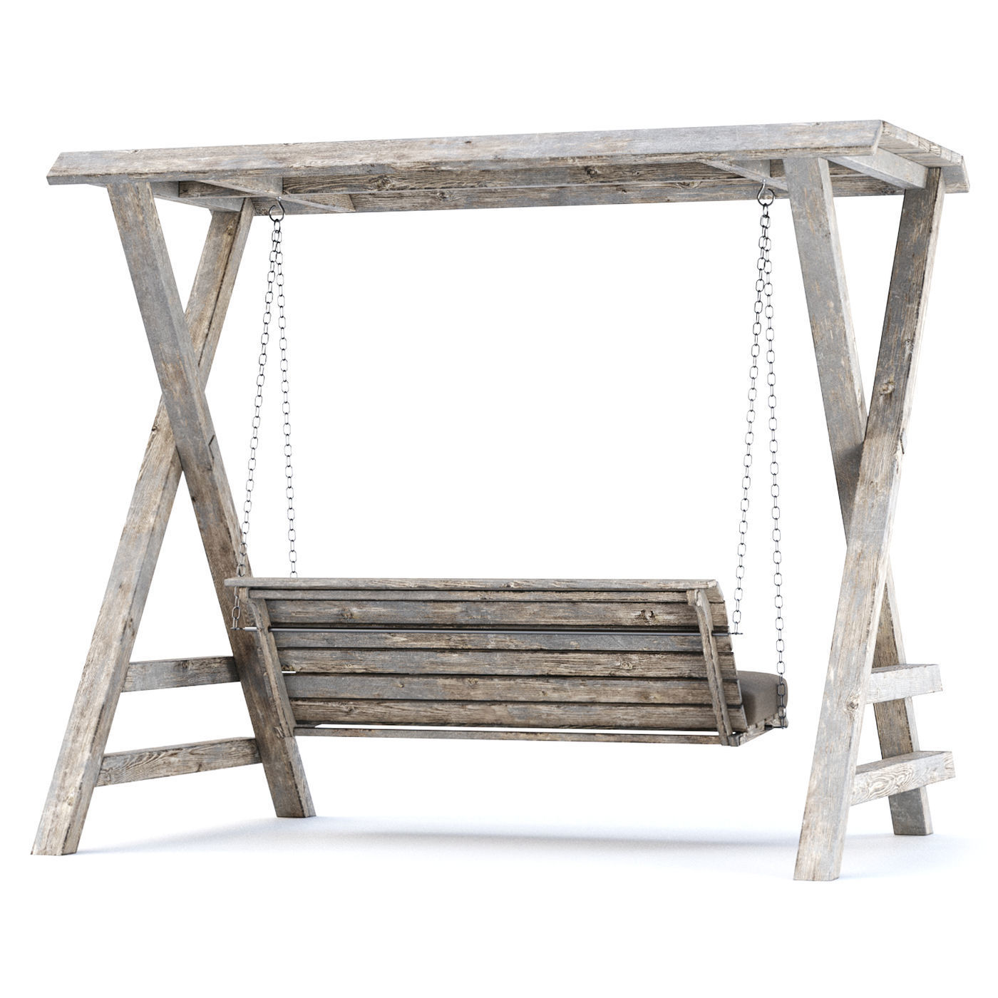 Eric Wooden Double-Seater Garden swing by Bpoint Design  3D model_3
