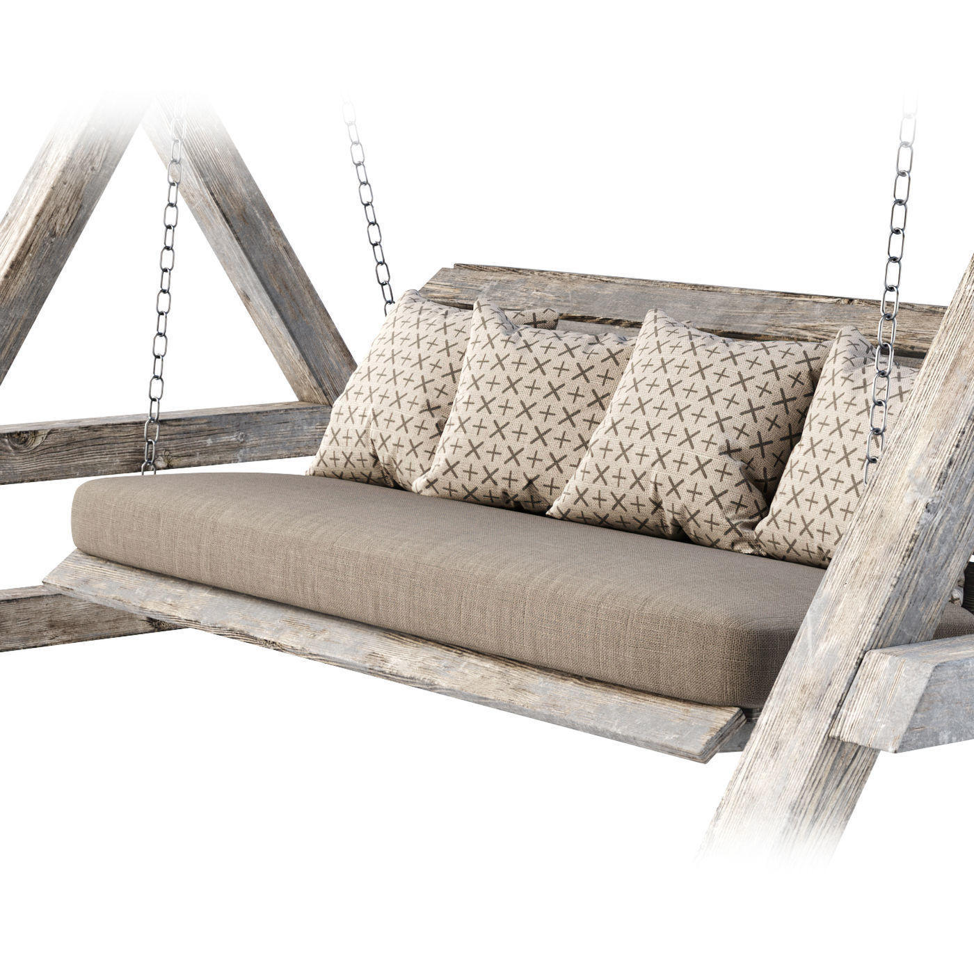 Eric Wooden Double-Seater Garden swing by Bpoint Design  3D model_1