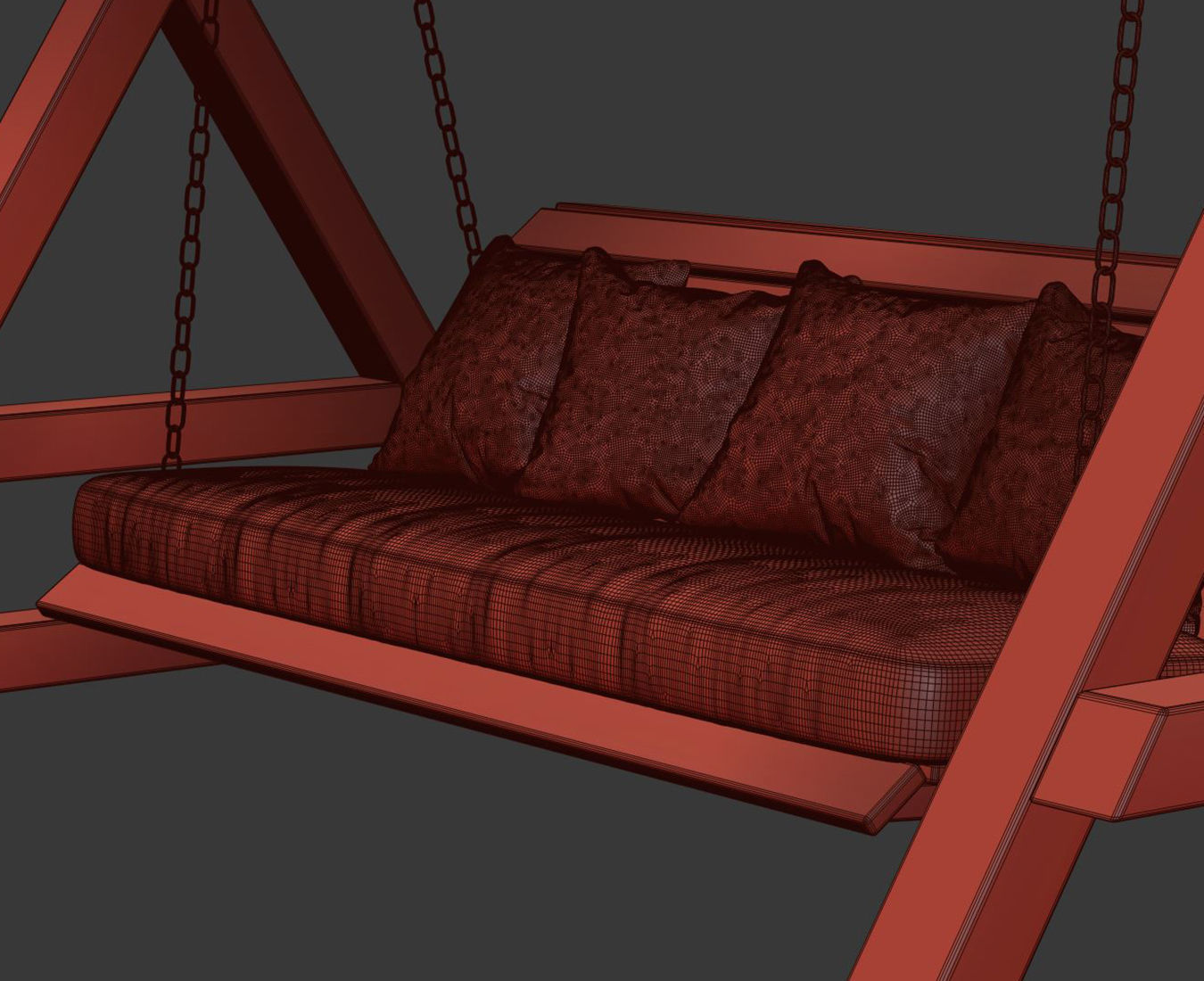 Eric Wooden Double-Seater Garden swing by Bpoint Design  3D model_6