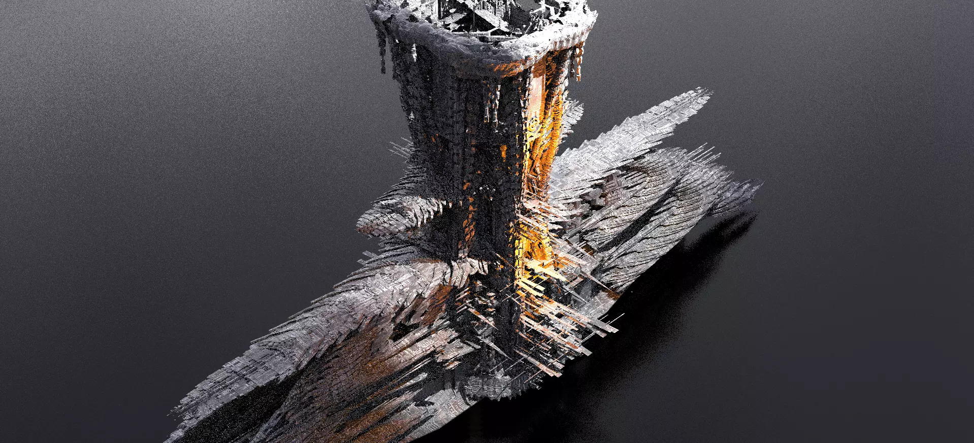 Fusion City Alien Bridge Kitbash 6 3D model_0