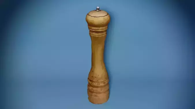 Realistic Pepper Grinder Photoscan Low-poly 3D model