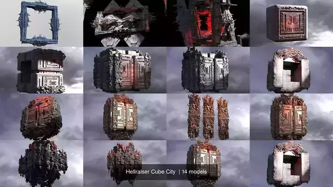Hellraiser Cube City  3D Model Collection