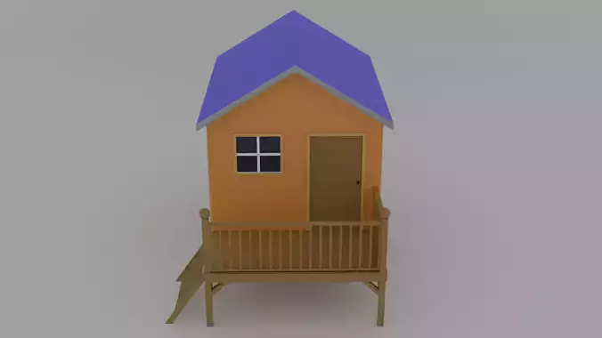 Small House Low-poly 3D model