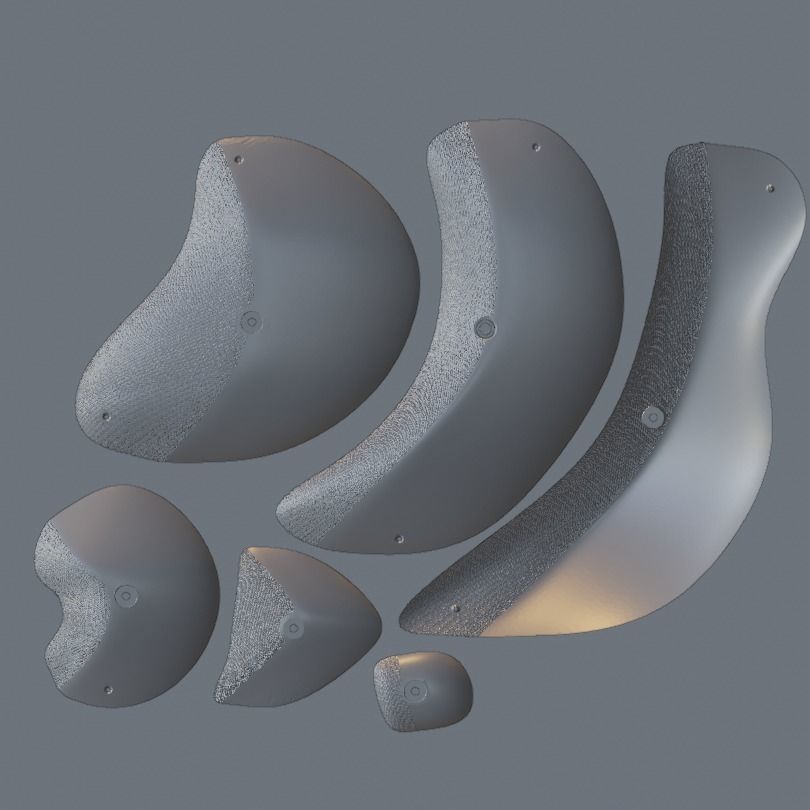 Rock Climbing Holds - Full Size - Rizz 3D model_8