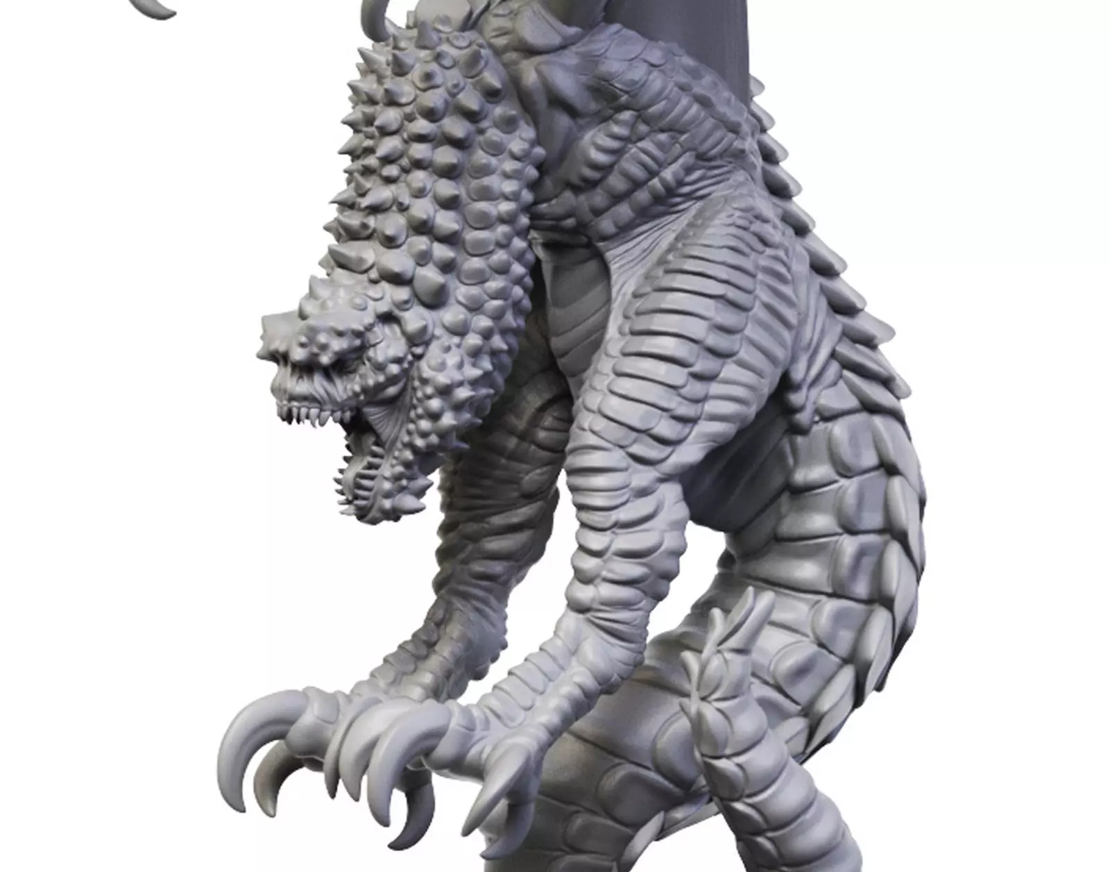 Wyvern dragon statue 3D print model_0