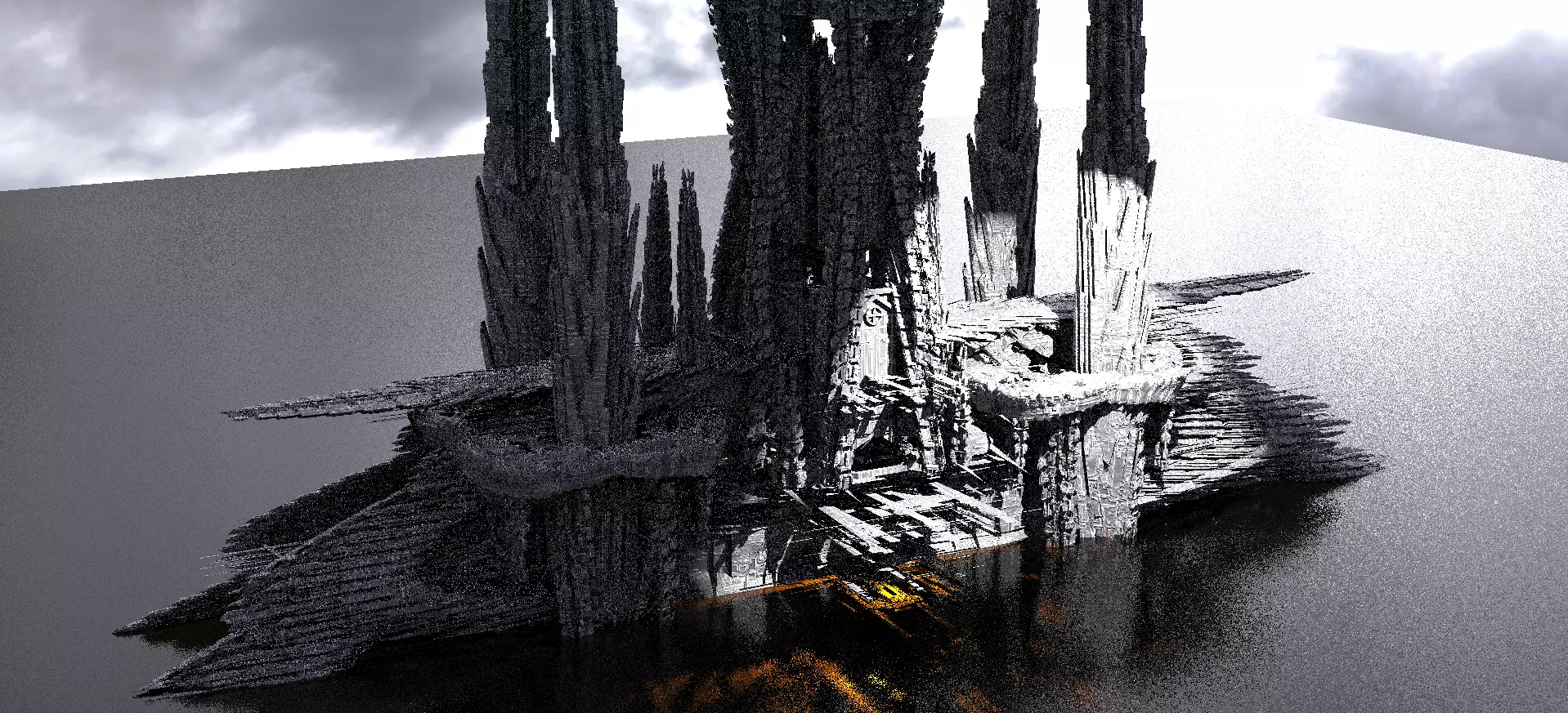 Fusion Core Towers Kitbash Extended  3D model_0