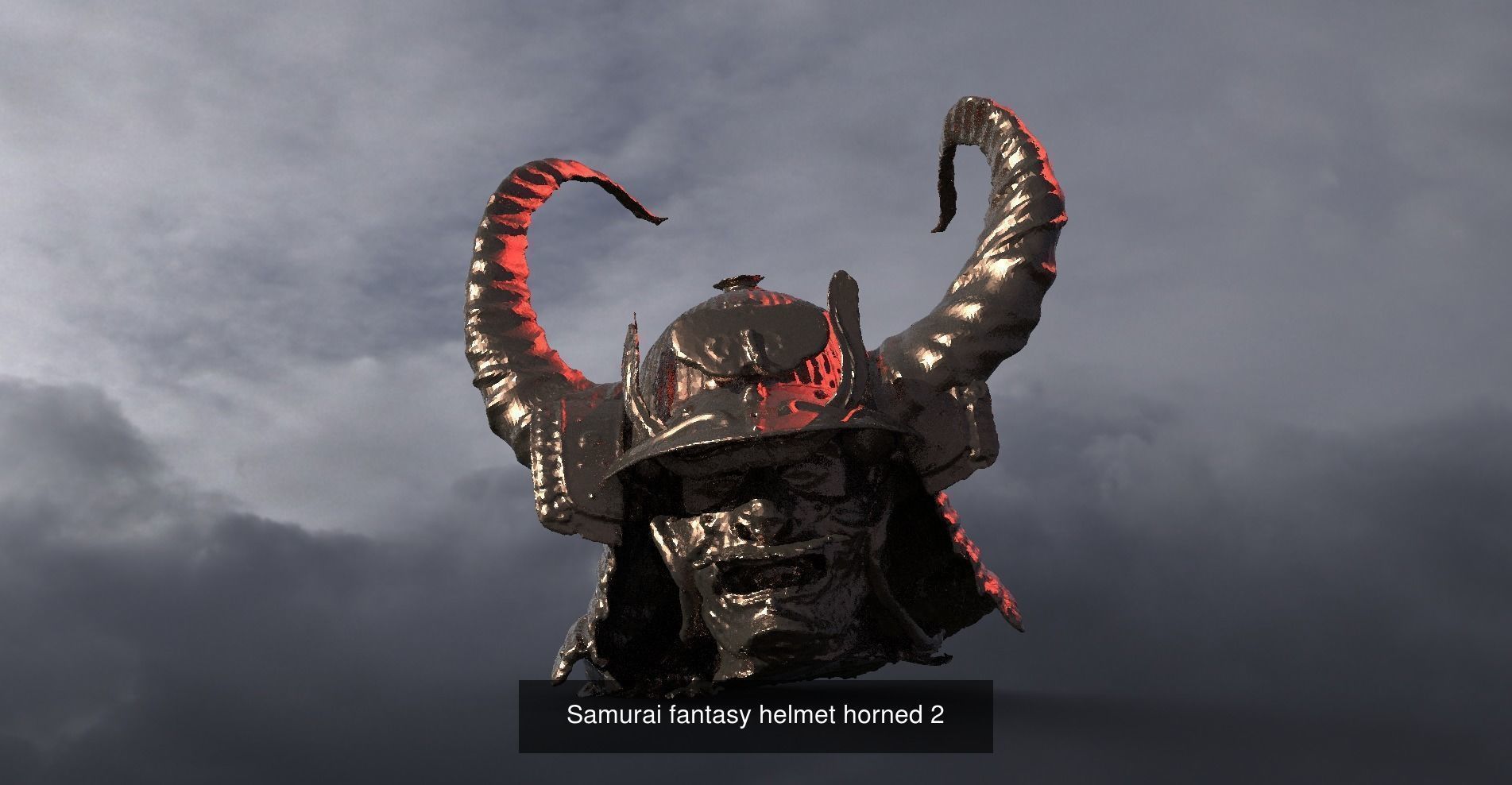 Samurai Warrior statues 3D Model Collection_3