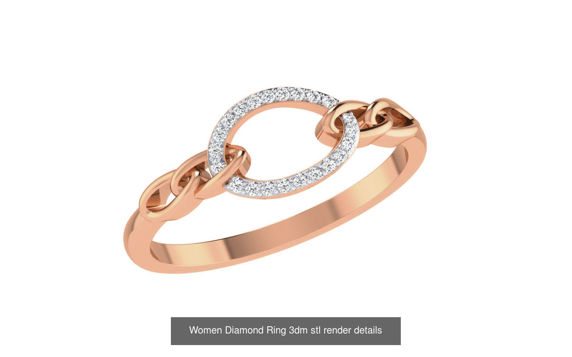 271 Minimilistic Light Wt Women Diamond Ring 3dm render details 3D Model Collection_147