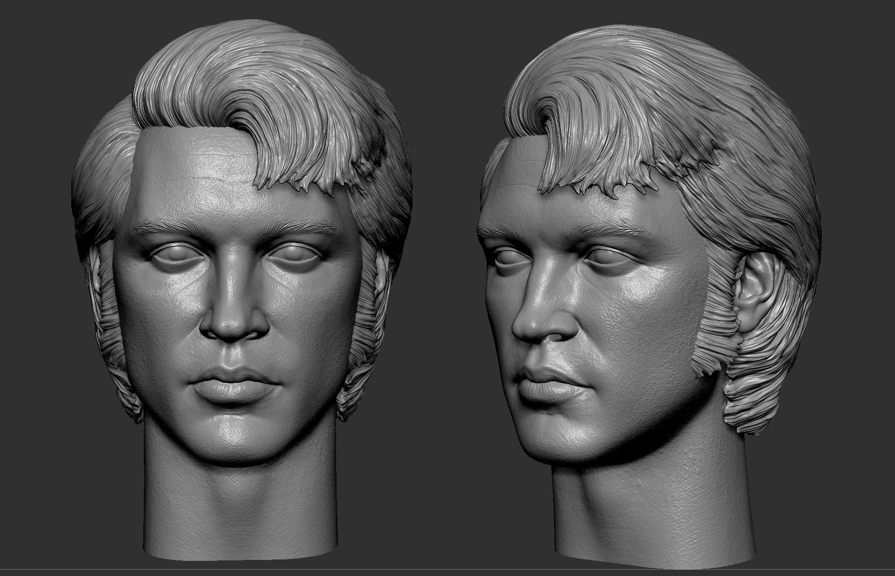 Elvis Presley Head 3D print model_4