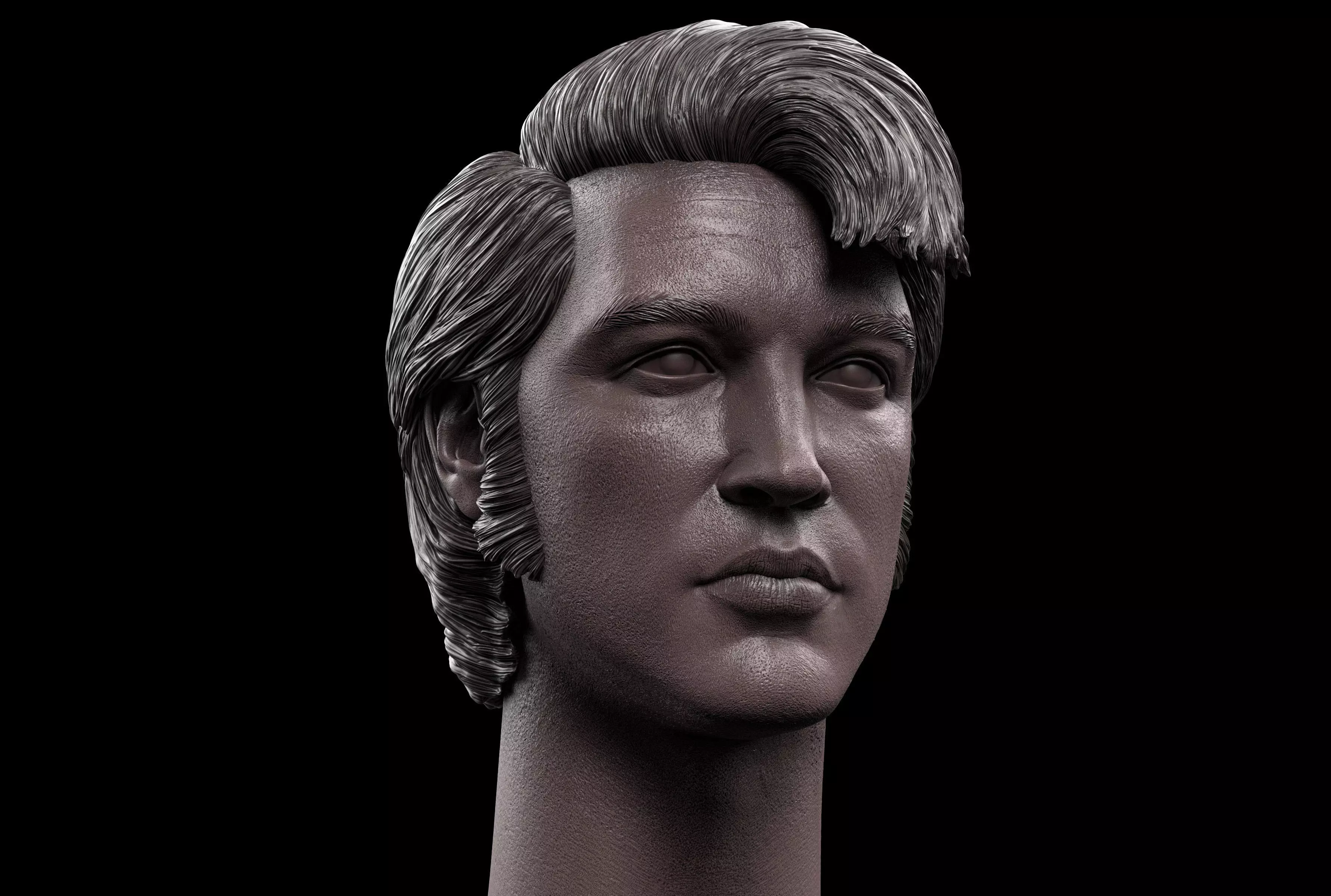 Elvis Presley Head 3D print model_0