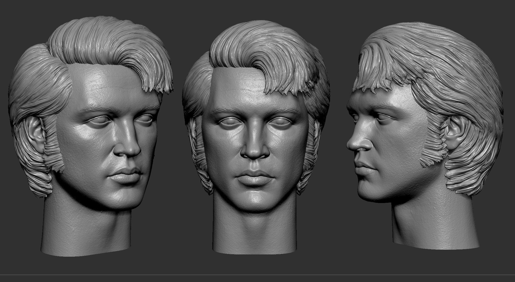 Elvis Presley Head 3D print model_9