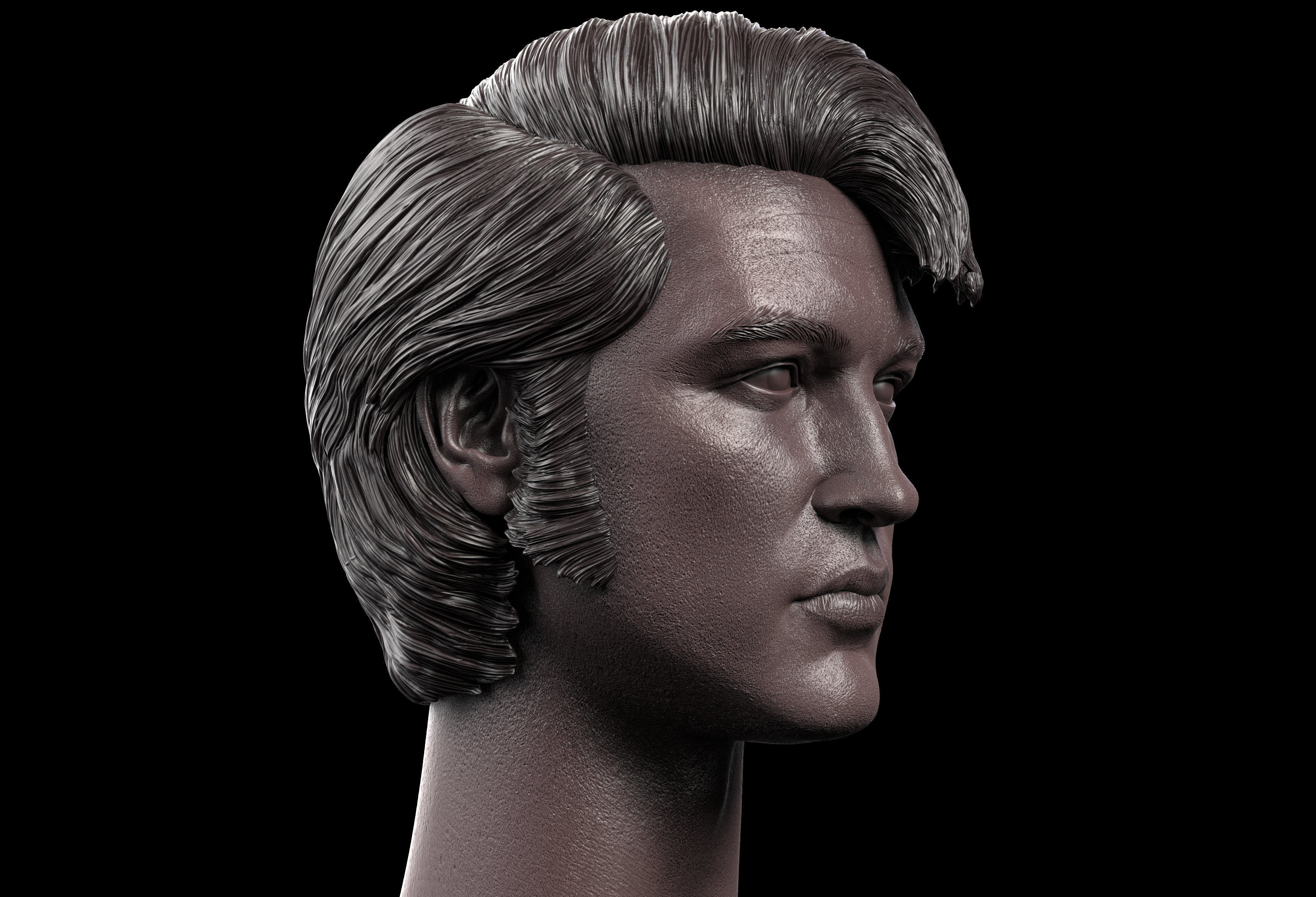 Elvis Presley Head 3D print model_2