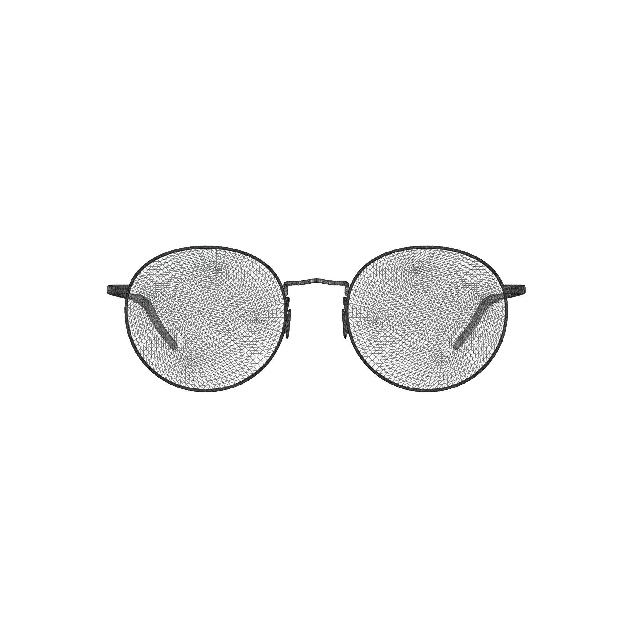 Eco - Marseille Grey Silver Glasses Low-poly 3D model_6