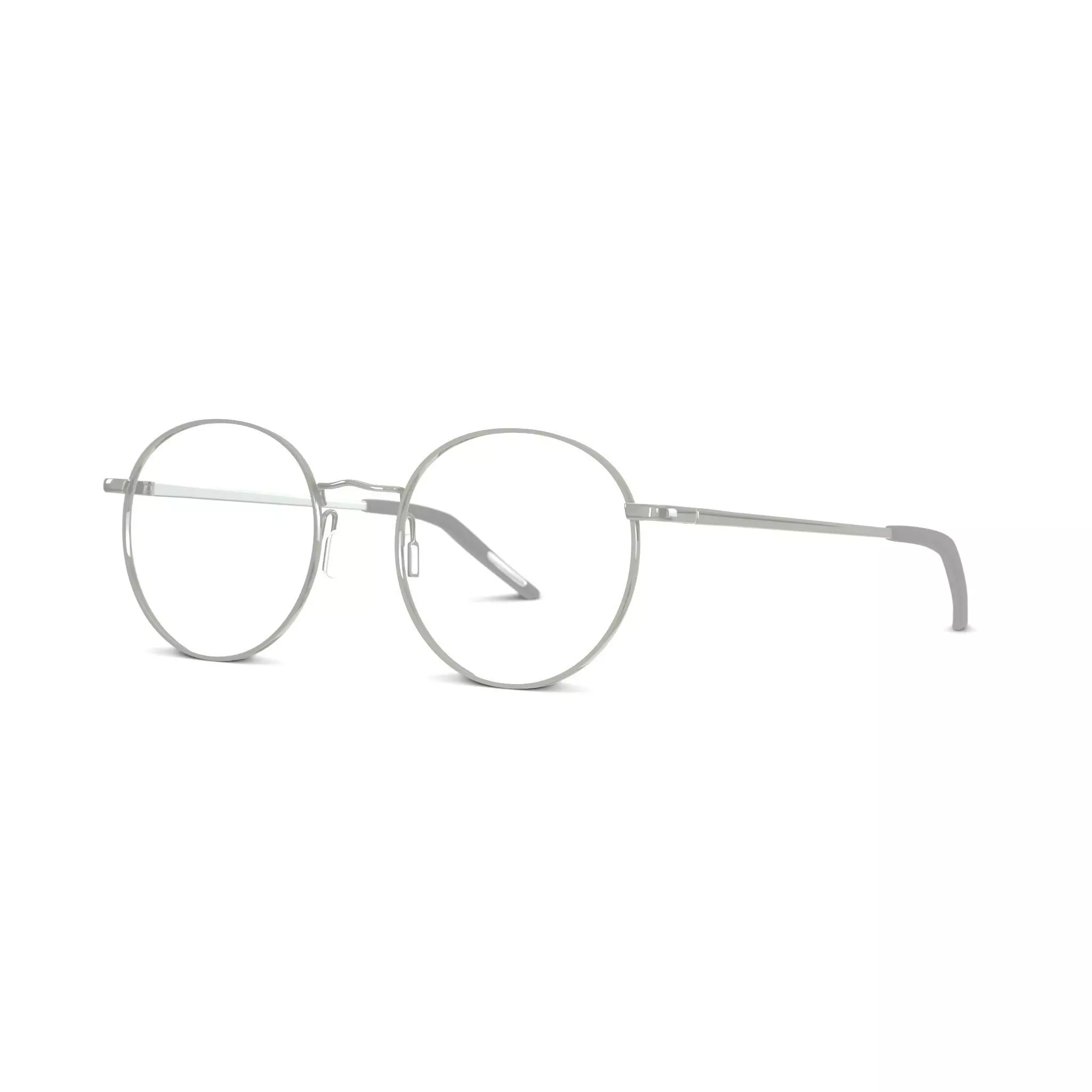 Eco - Marseille Grey Silver Glasses Low-poly 3D model_0