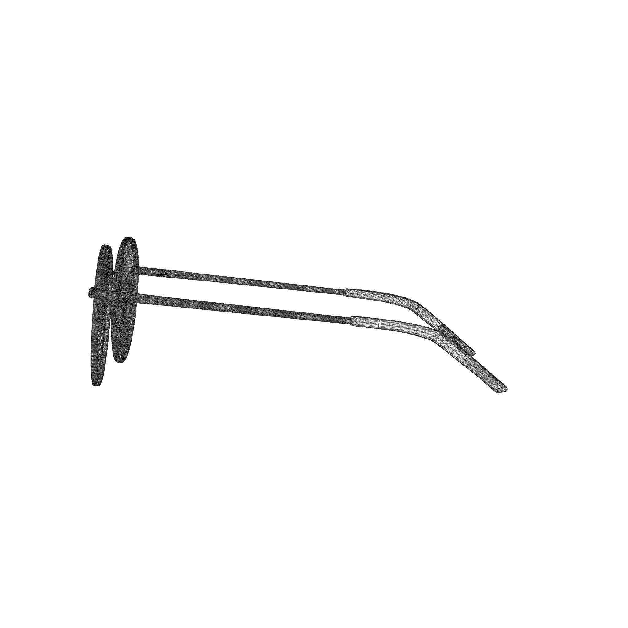 Eco - Marseille Grey Silver Glasses Low-poly 3D model_7