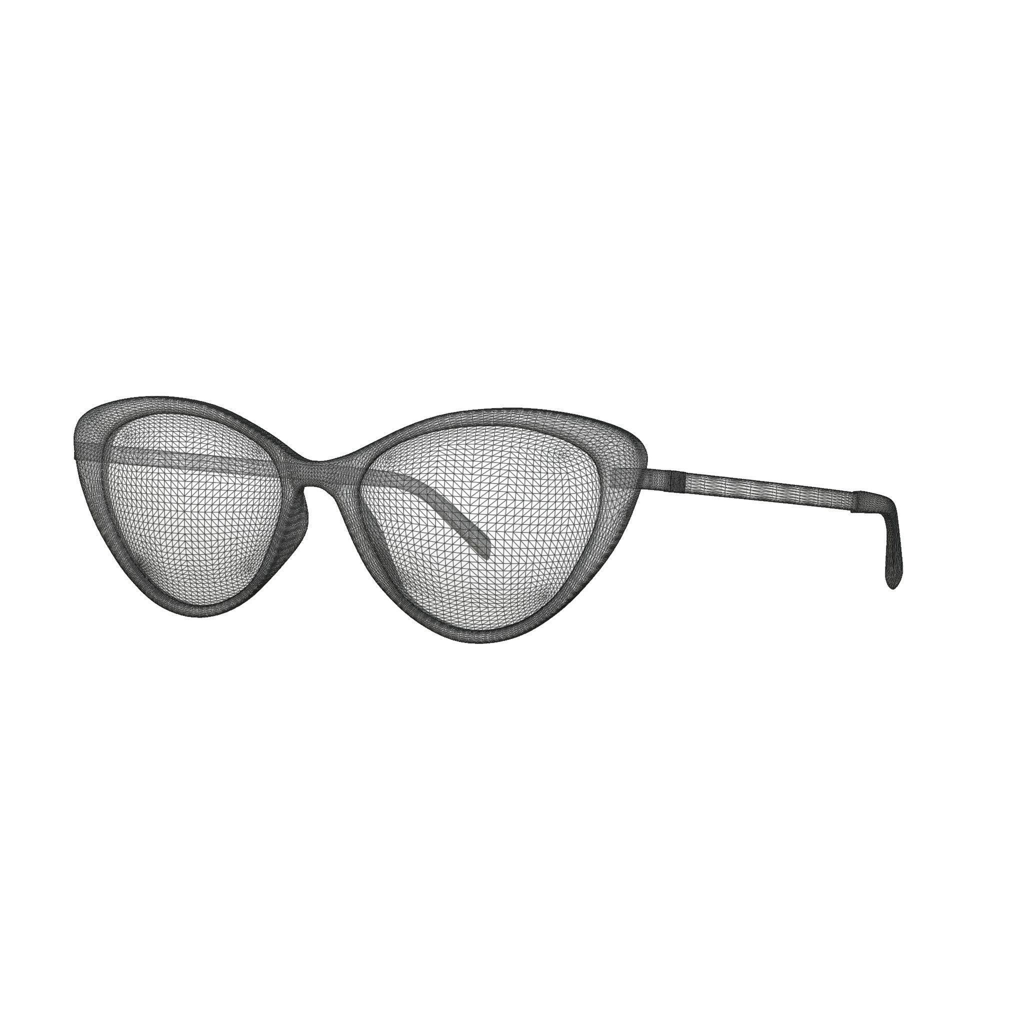 Eco - Iona Yellow Tort Glasses Low-poly 3D model_4