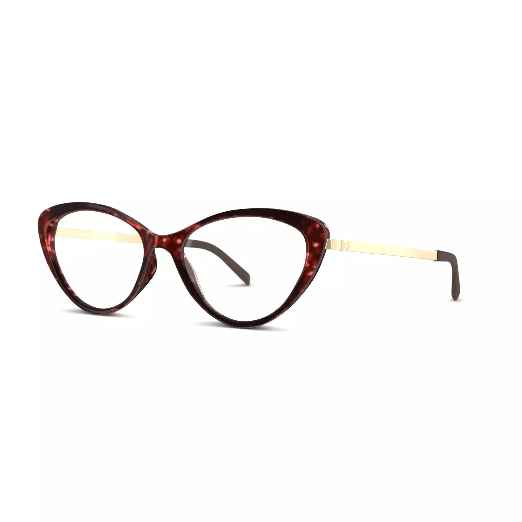 Eco - Iona Yellow Tort Glasses Low-poly 3D model_0