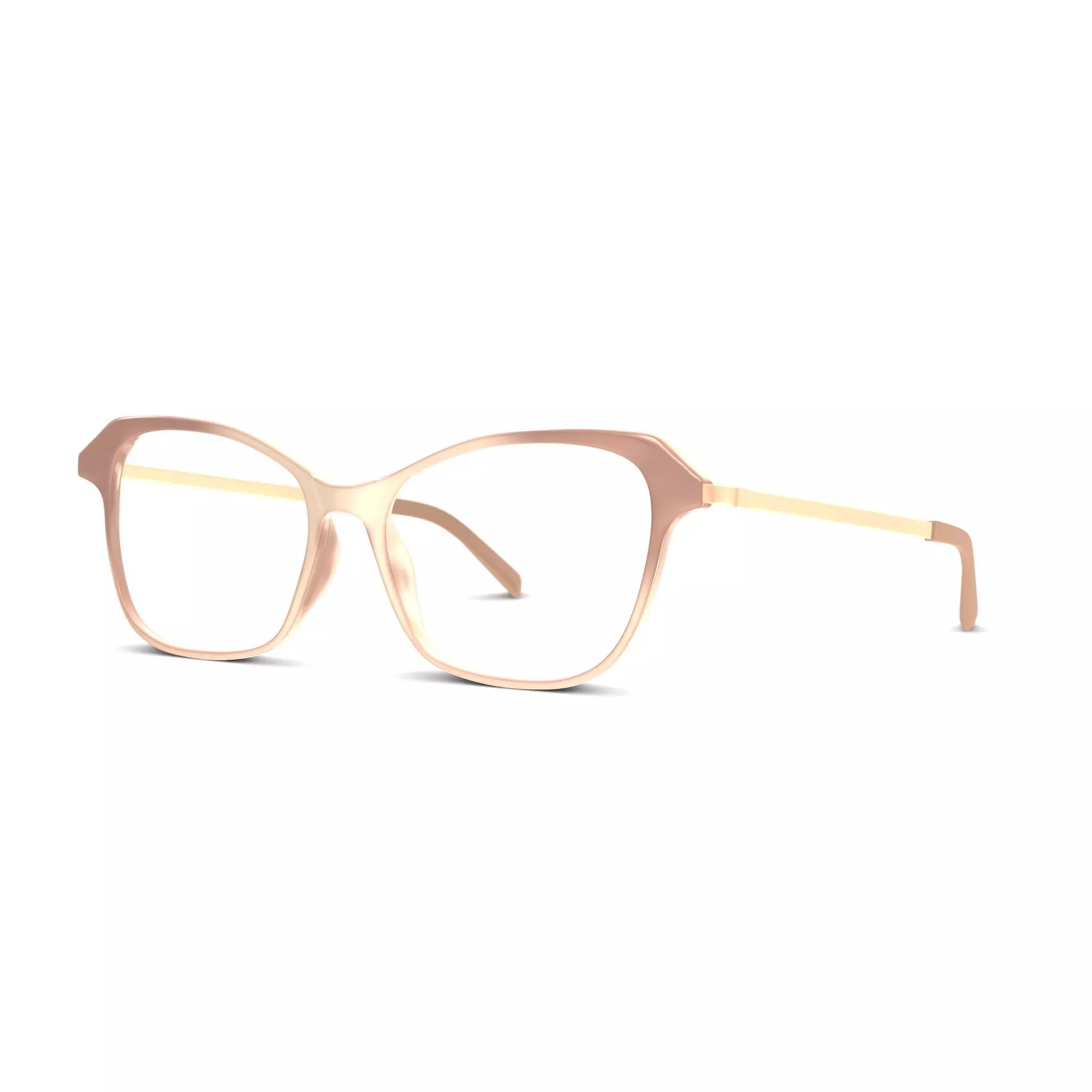 Eco - Loa Powder Pink Glasses Low-poly 3D model_0