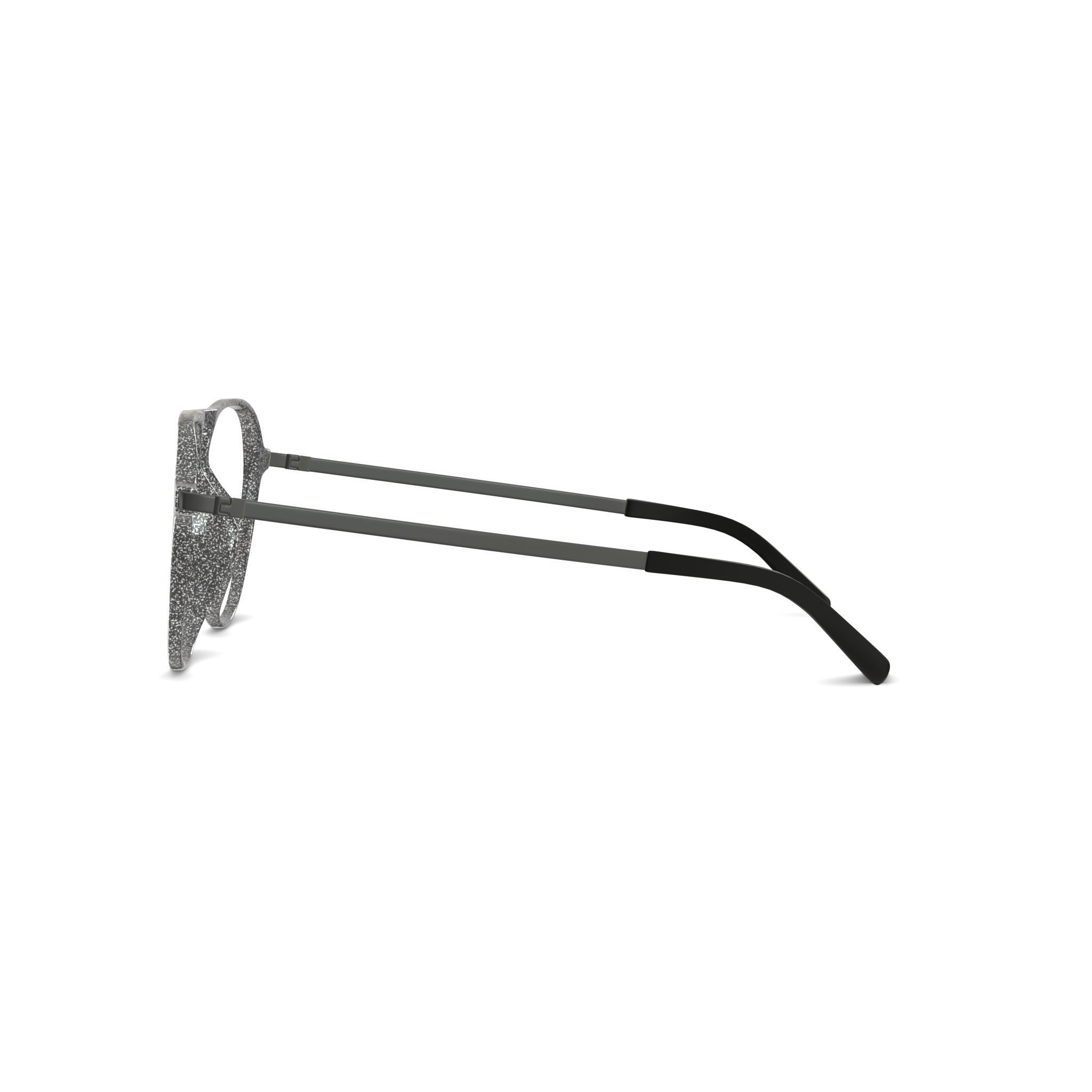 Eco - Nevado Black Spreckled Glasses Low-poly 3D model_3