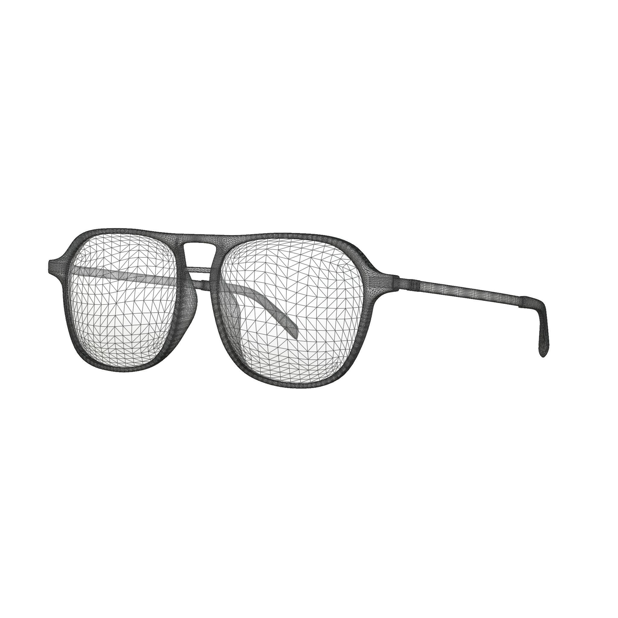 Eco - Nevado Black Spreckled Glasses Low-poly 3D model_5