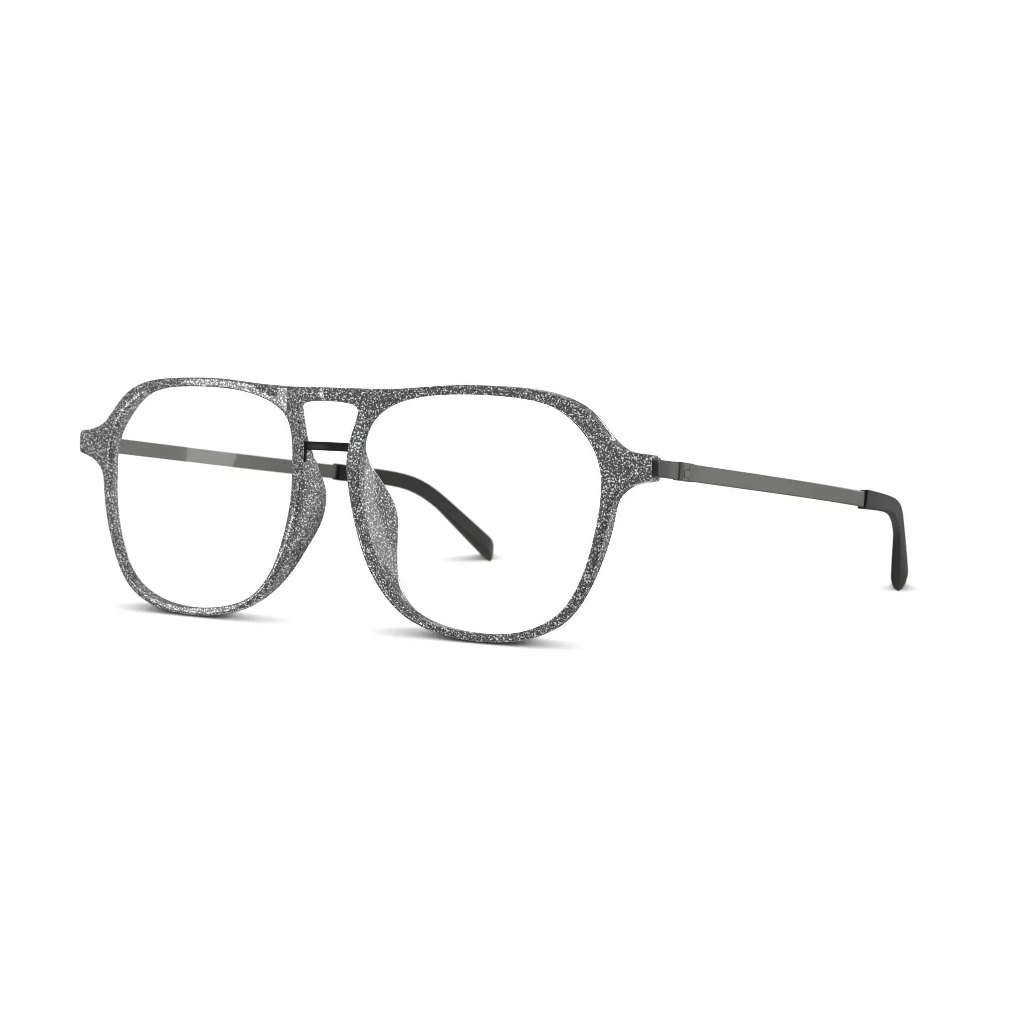 Eco - Nevado Black Spreckled Glasses Low-poly 3D model_0