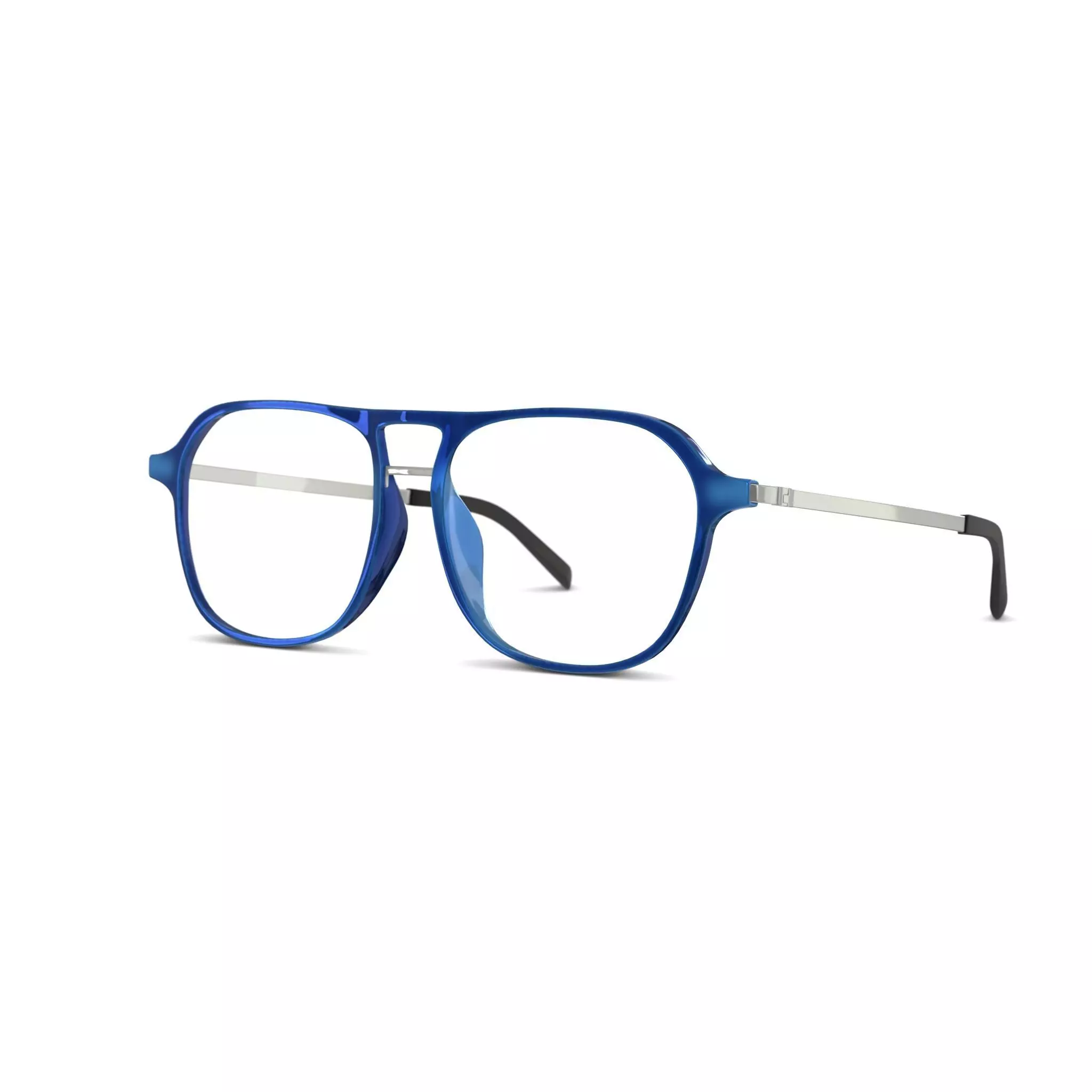 Eco - Nevado Dark Blue Glasses Low-poly 3D model_0
