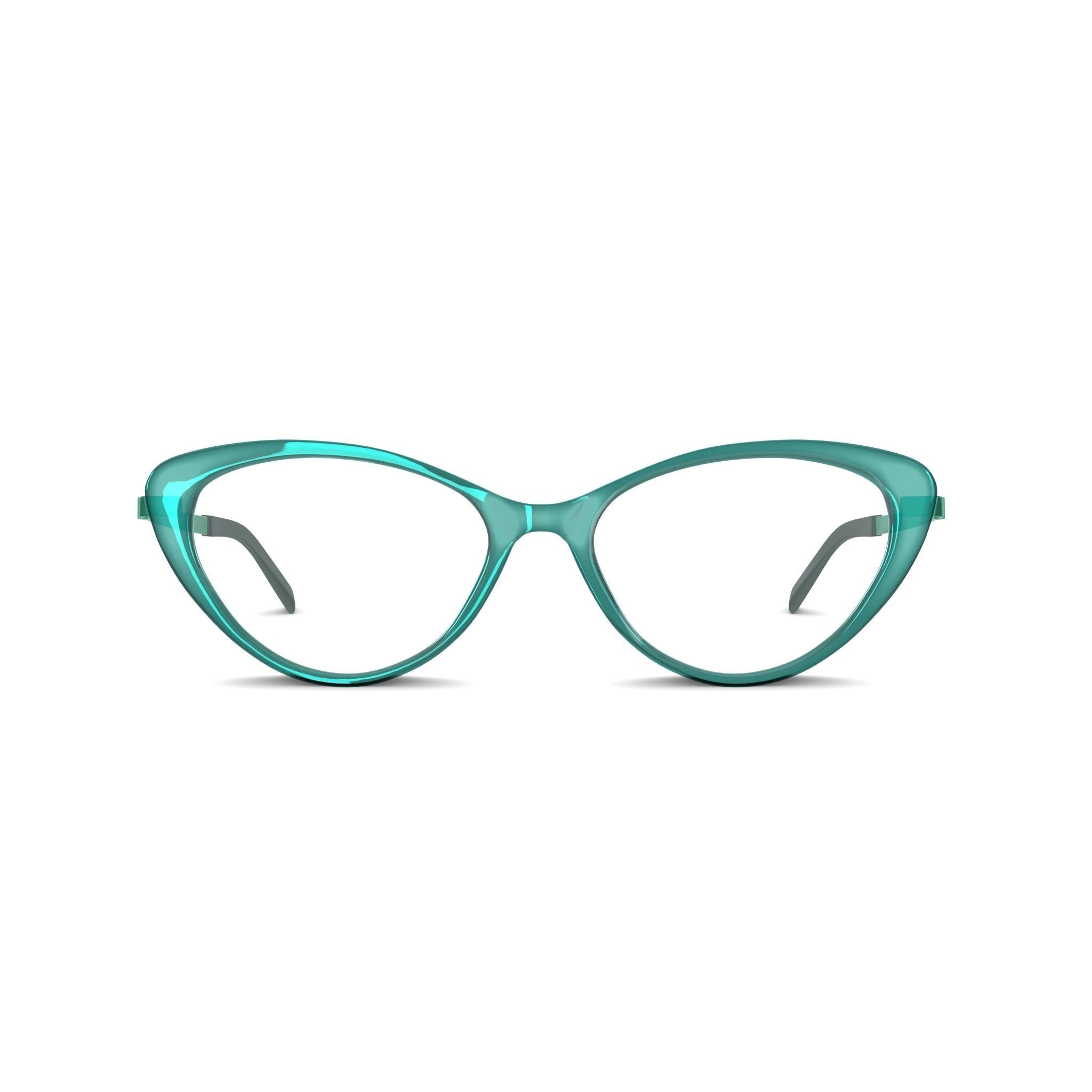 Eco - Iona Turquoise Glasses Low-poly 3D model_2