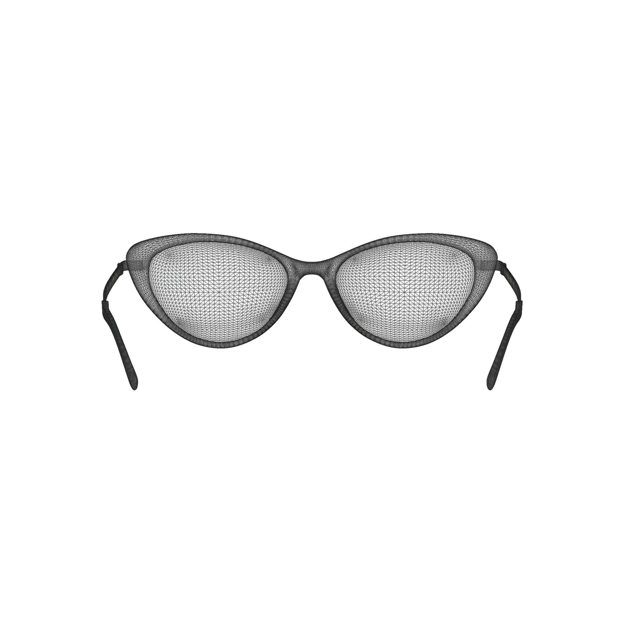 Eco - Iona Turquoise Glasses Low-poly 3D model_6