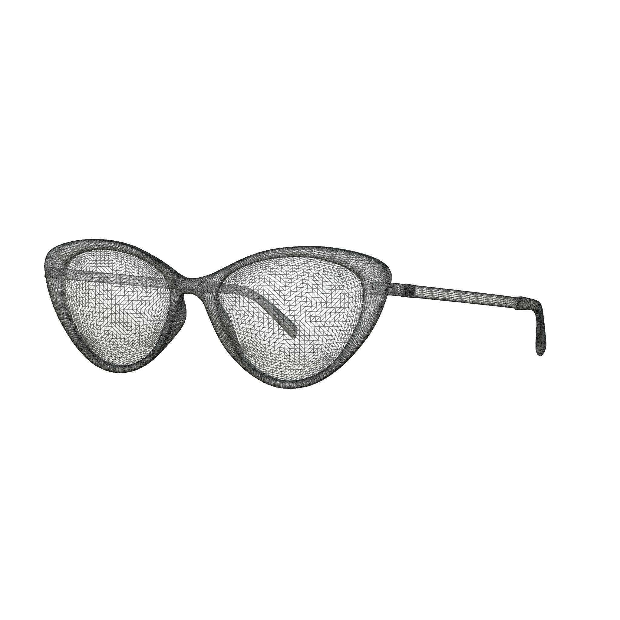Eco - Iona Turquoise Glasses Low-poly 3D model_5