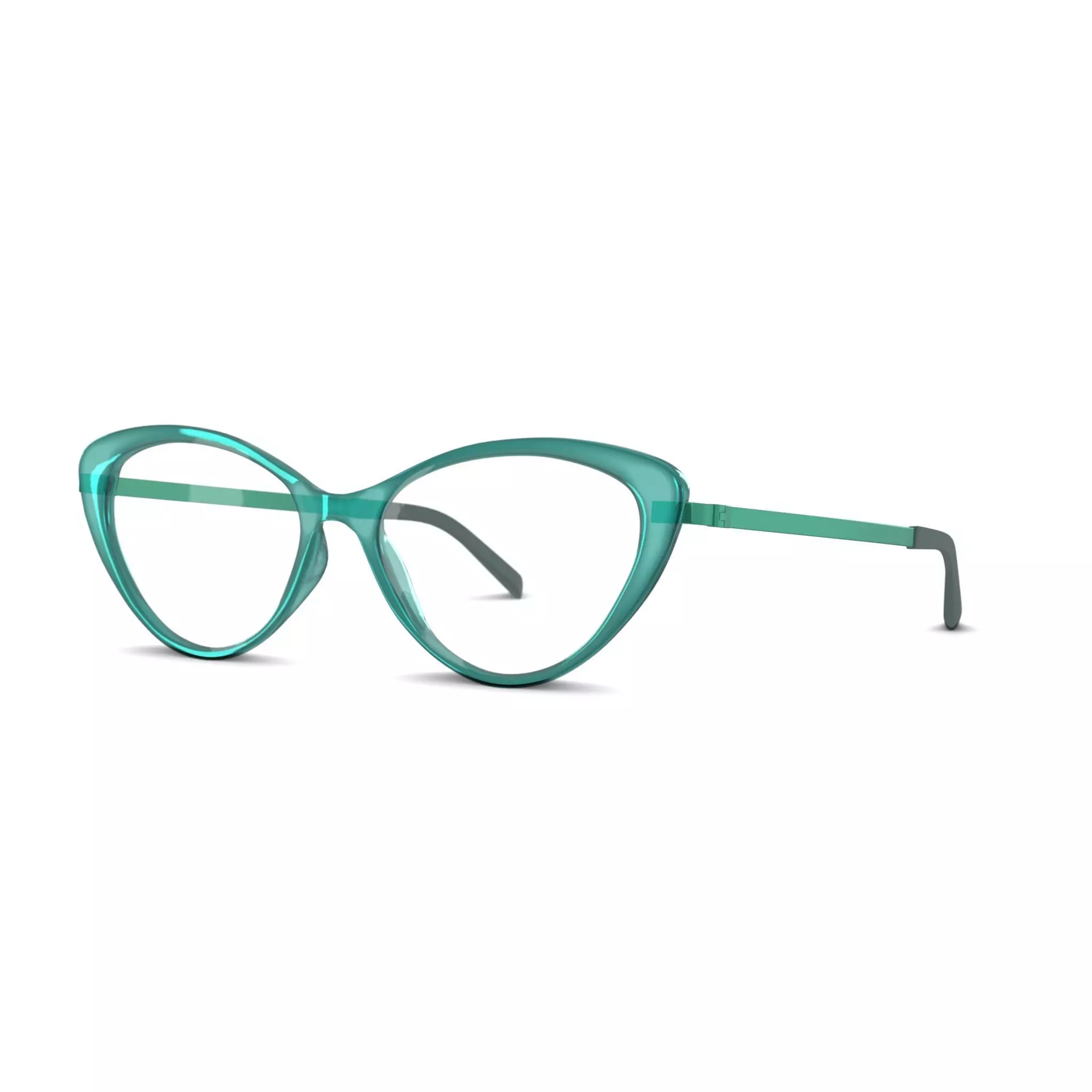 Eco - Iona Turquoise Glasses Low-poly 3D model_0