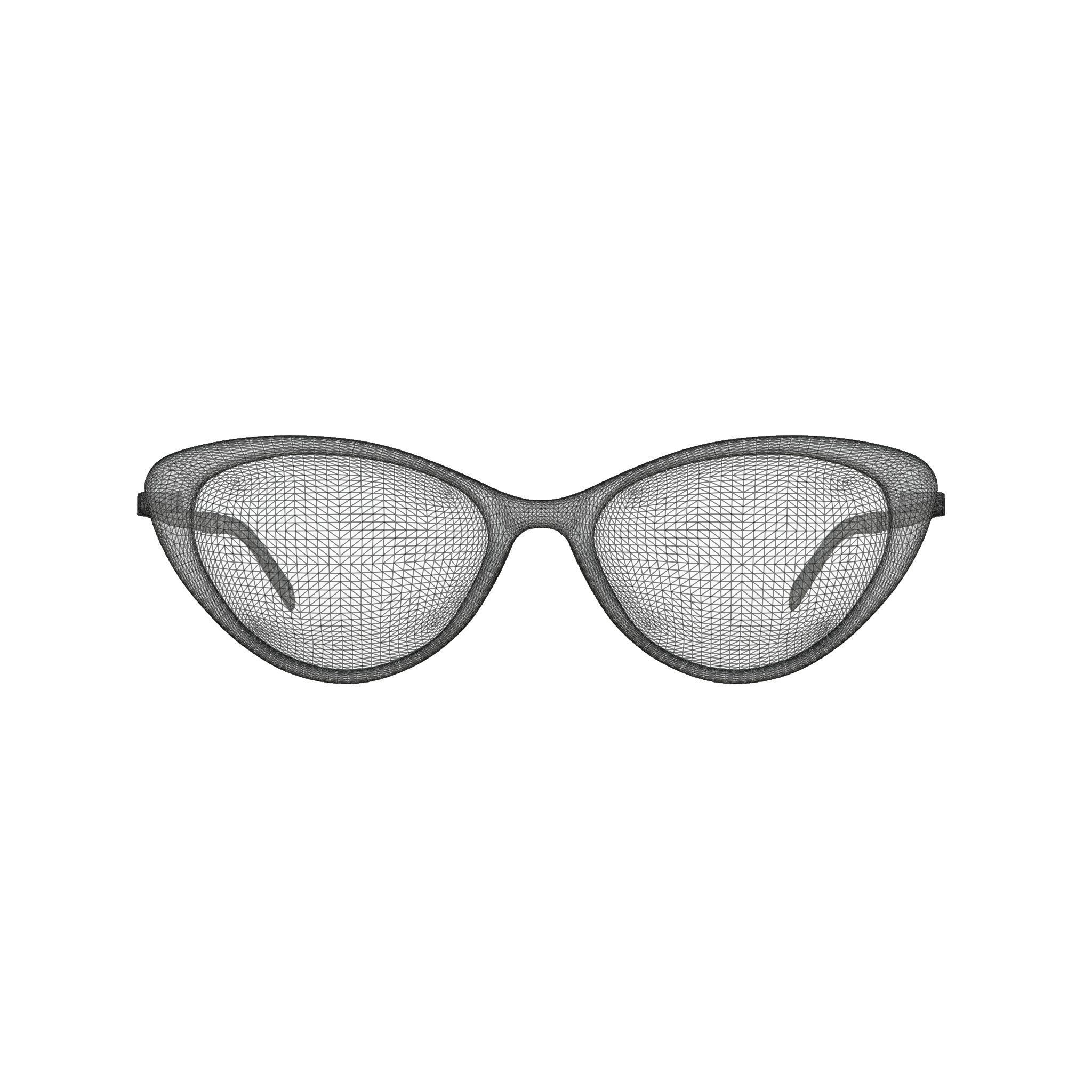 Eco - Iona Turquoise Glasses Low-poly 3D model_7