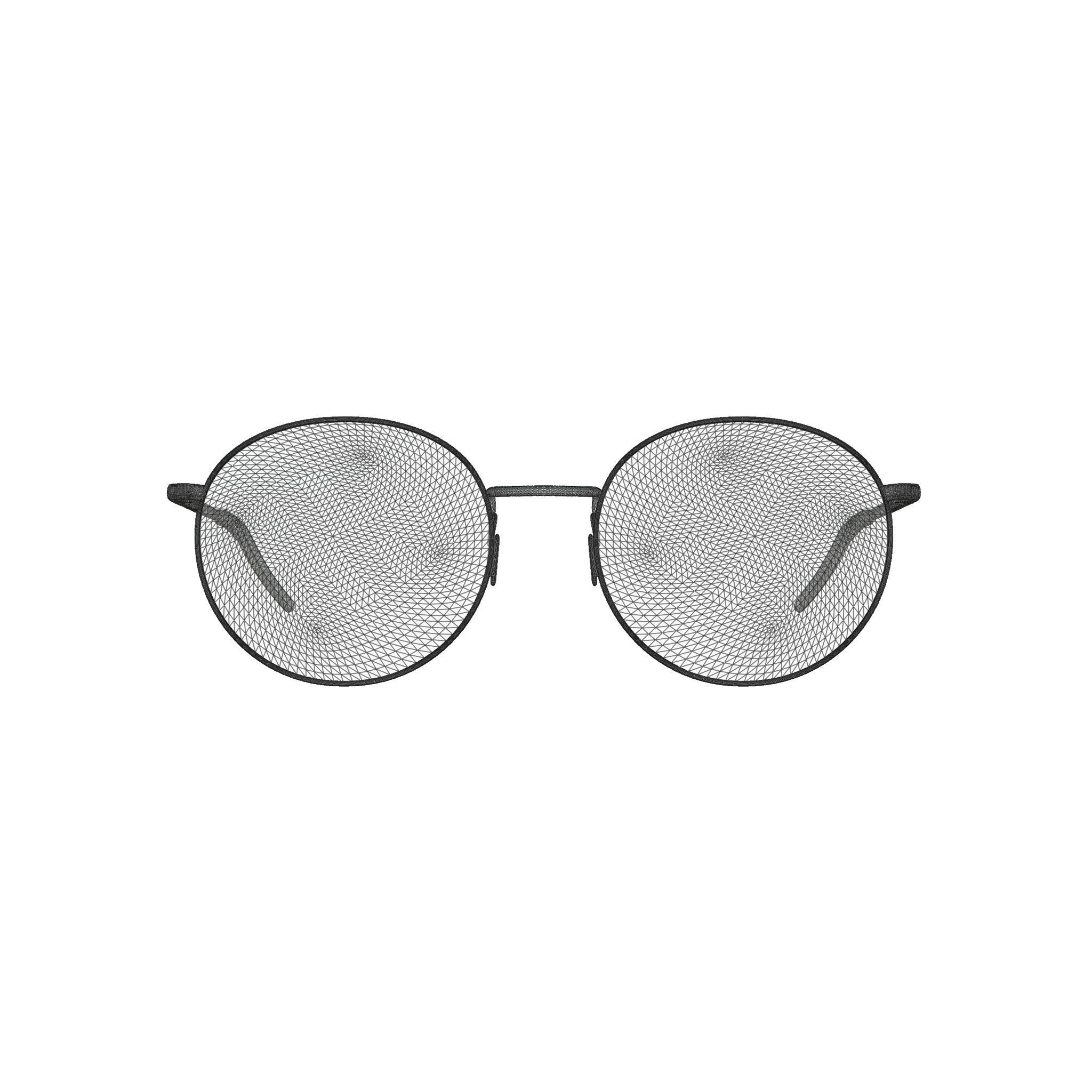 Eco - Naples Gold Glasses Low-poly 3D model_4
