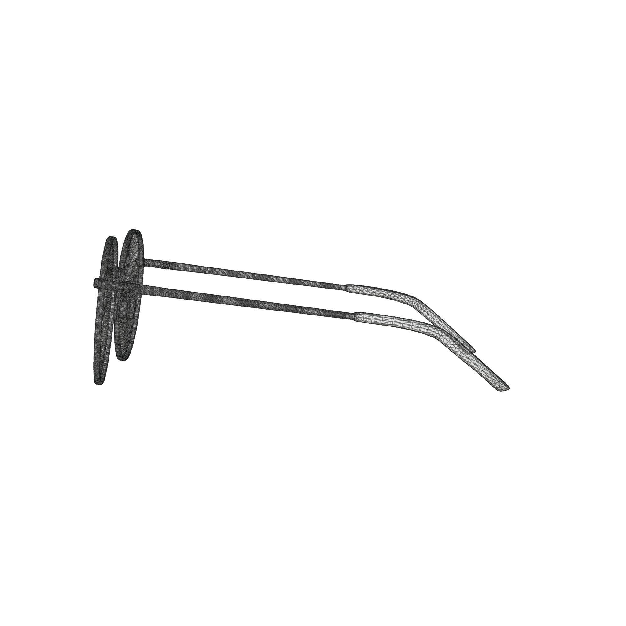 Eco - Naples Gold Glasses Low-poly 3D model_6