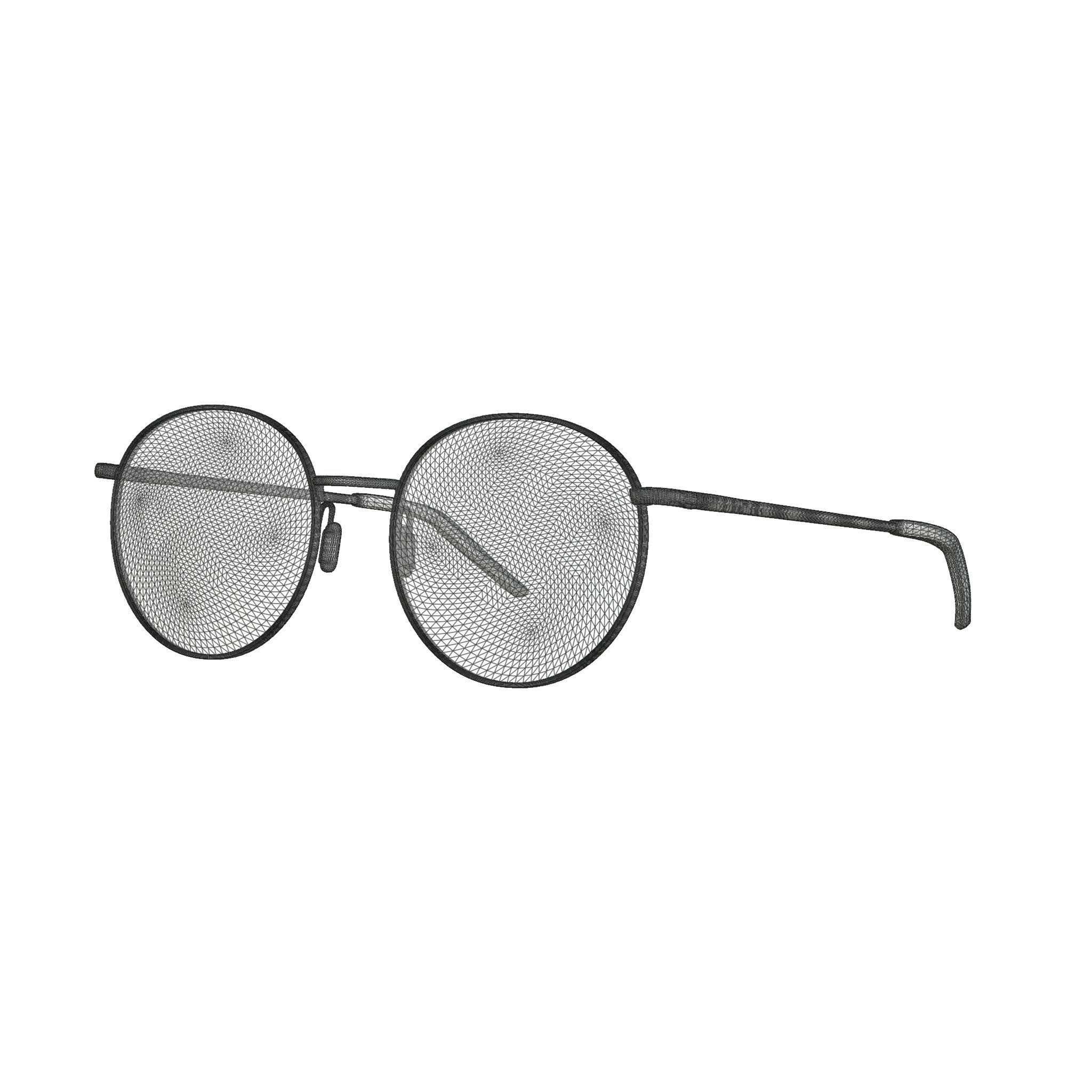 Eco - Naples Gold Glasses Low-poly 3D model_5
