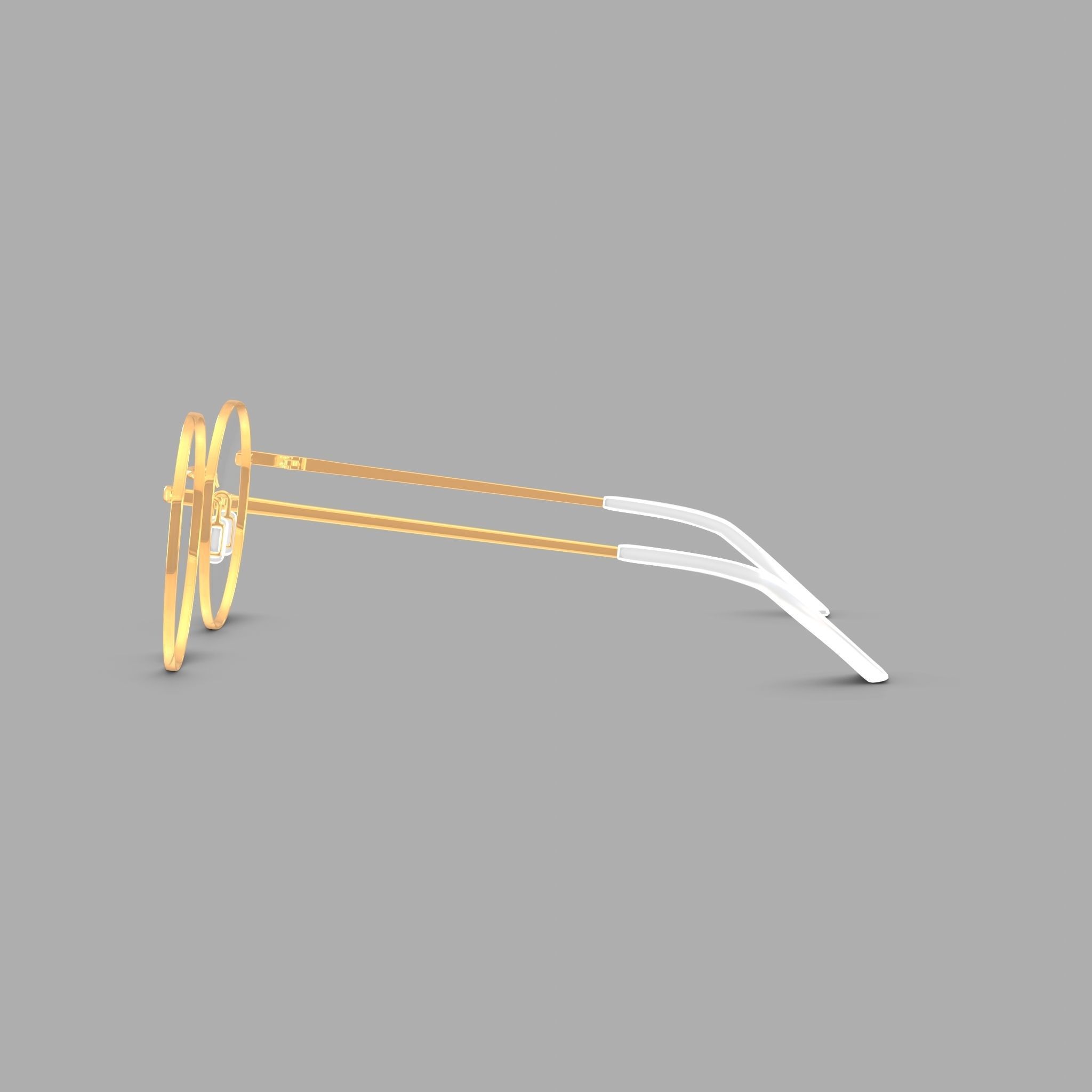 Eco - Naples Gold Glasses Low-poly 3D model_3