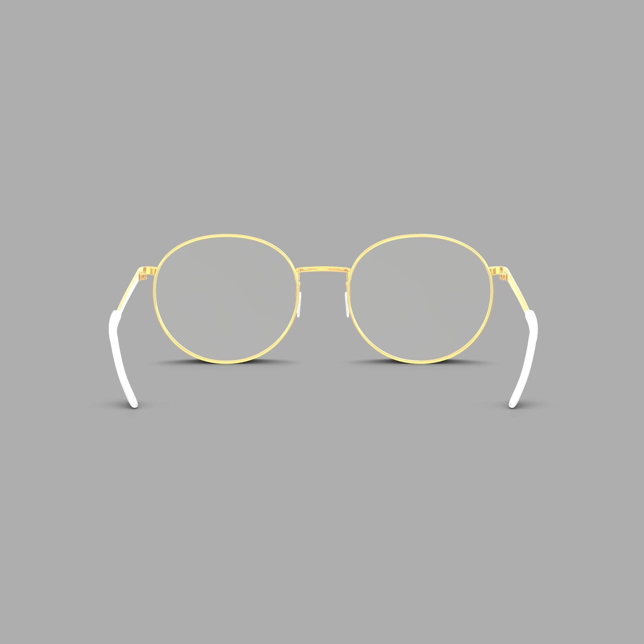Eco - Naples Gold Glasses Low-poly 3D model_1