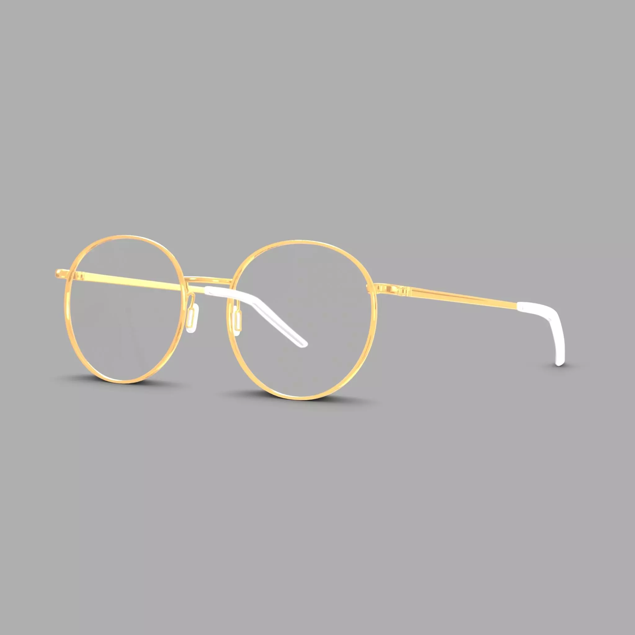 Eco - Naples Gold Glasses Low-poly 3D model_0