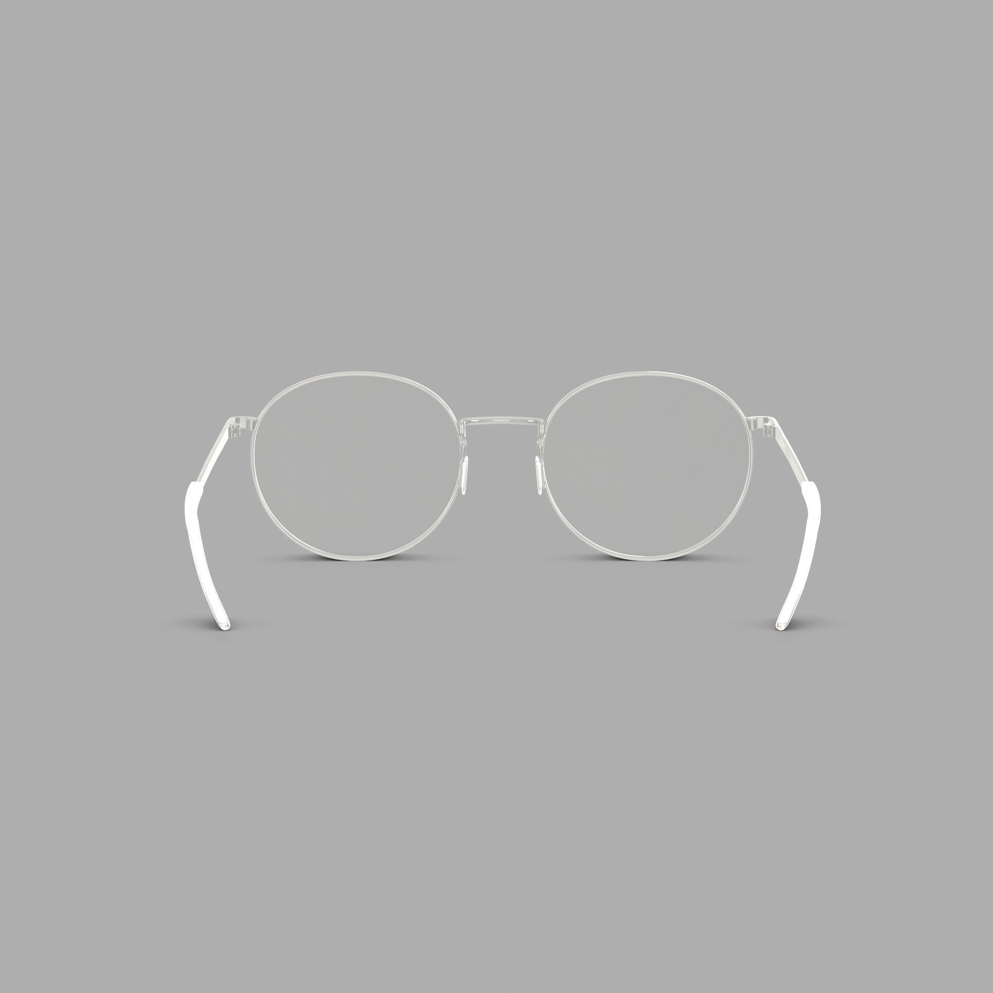 Eco - Naples Lavander Silver Glasses Low-poly 3D model_1