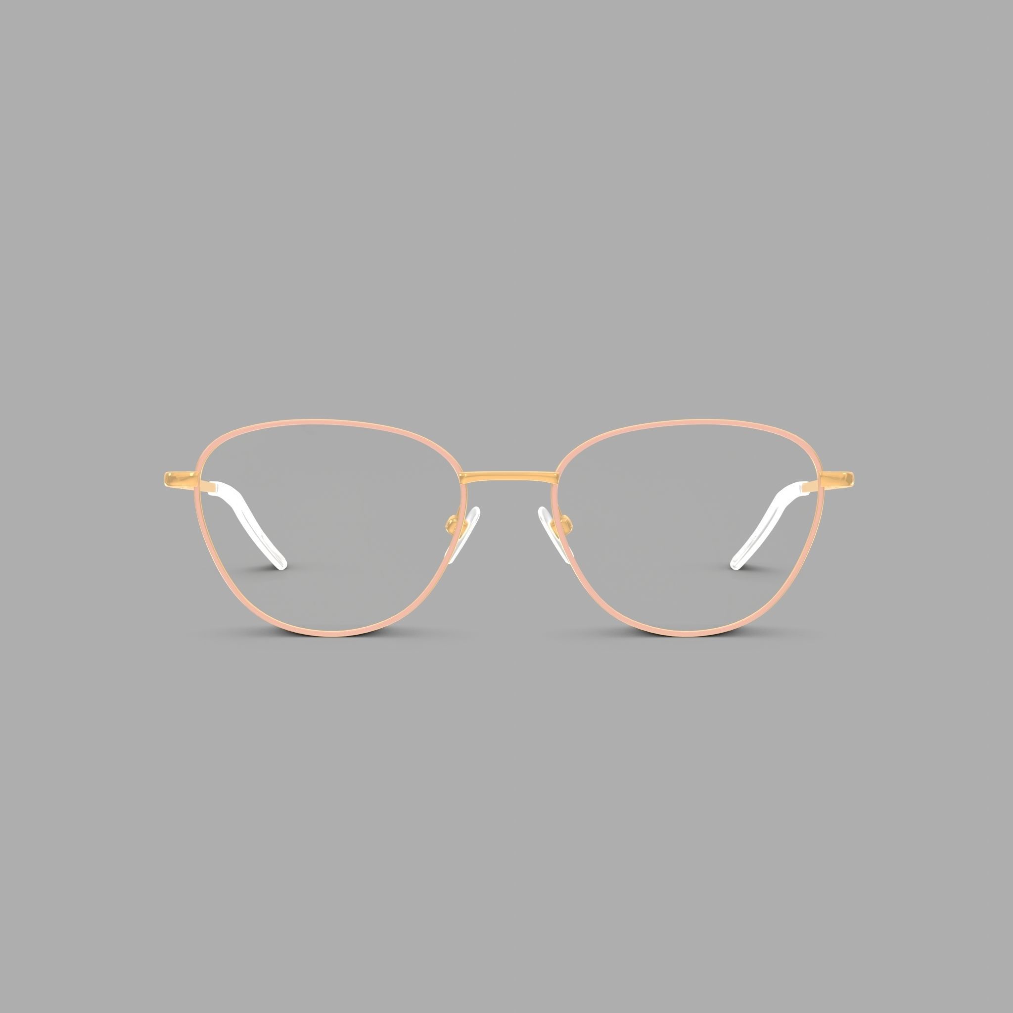 Eco - Manila Pink Rose Gold Glasses Low-poly 3D model_2