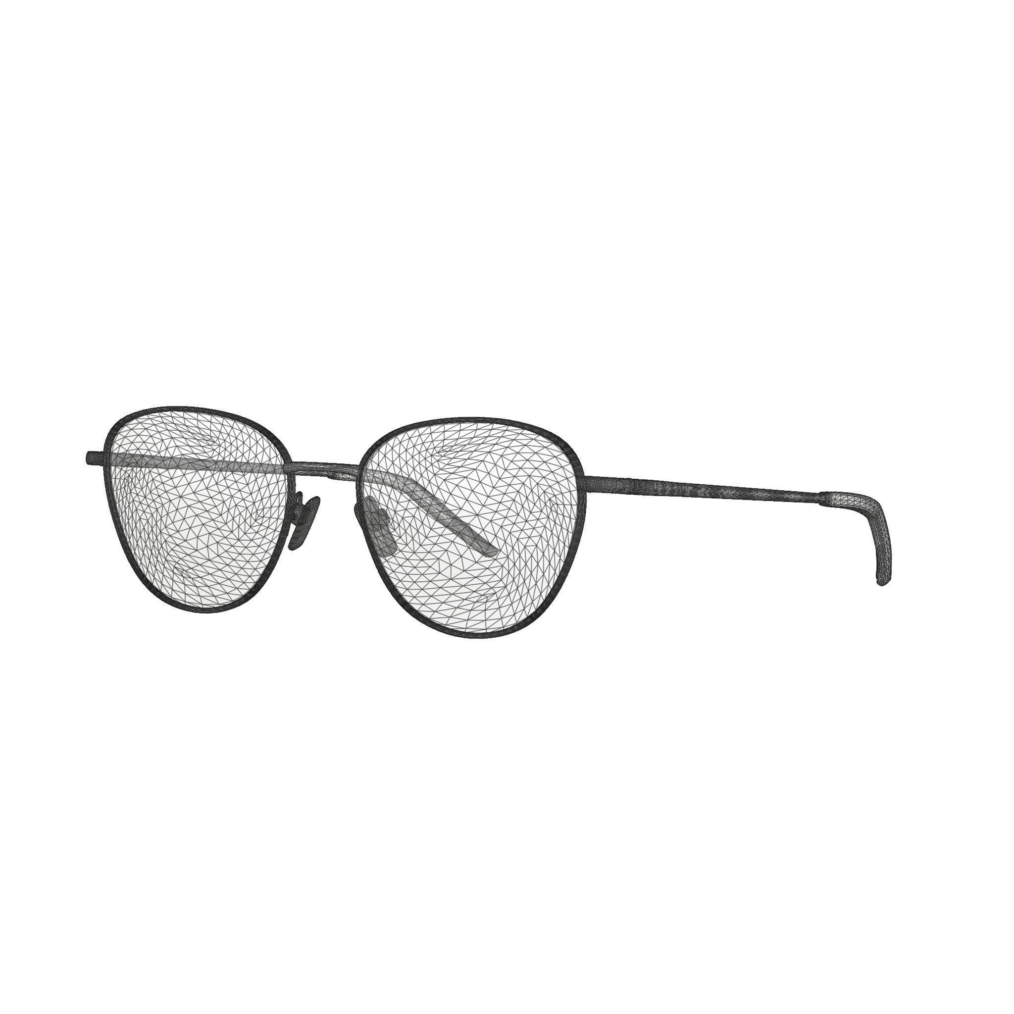 Eco - Manila Pink Rose Gold Glasses Low-poly 3D model_4